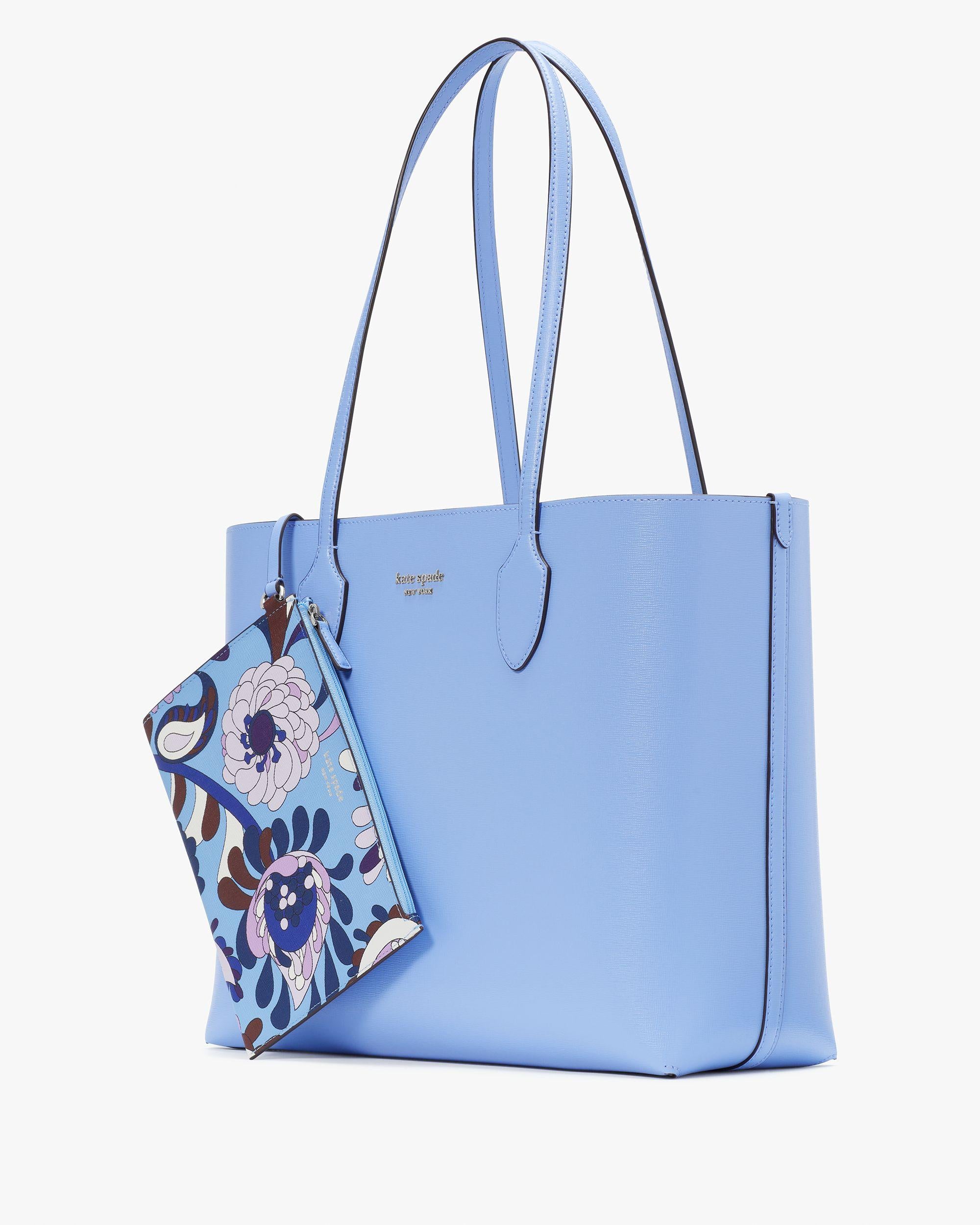 KH049-blkr lg tote-Genie Blue Multi