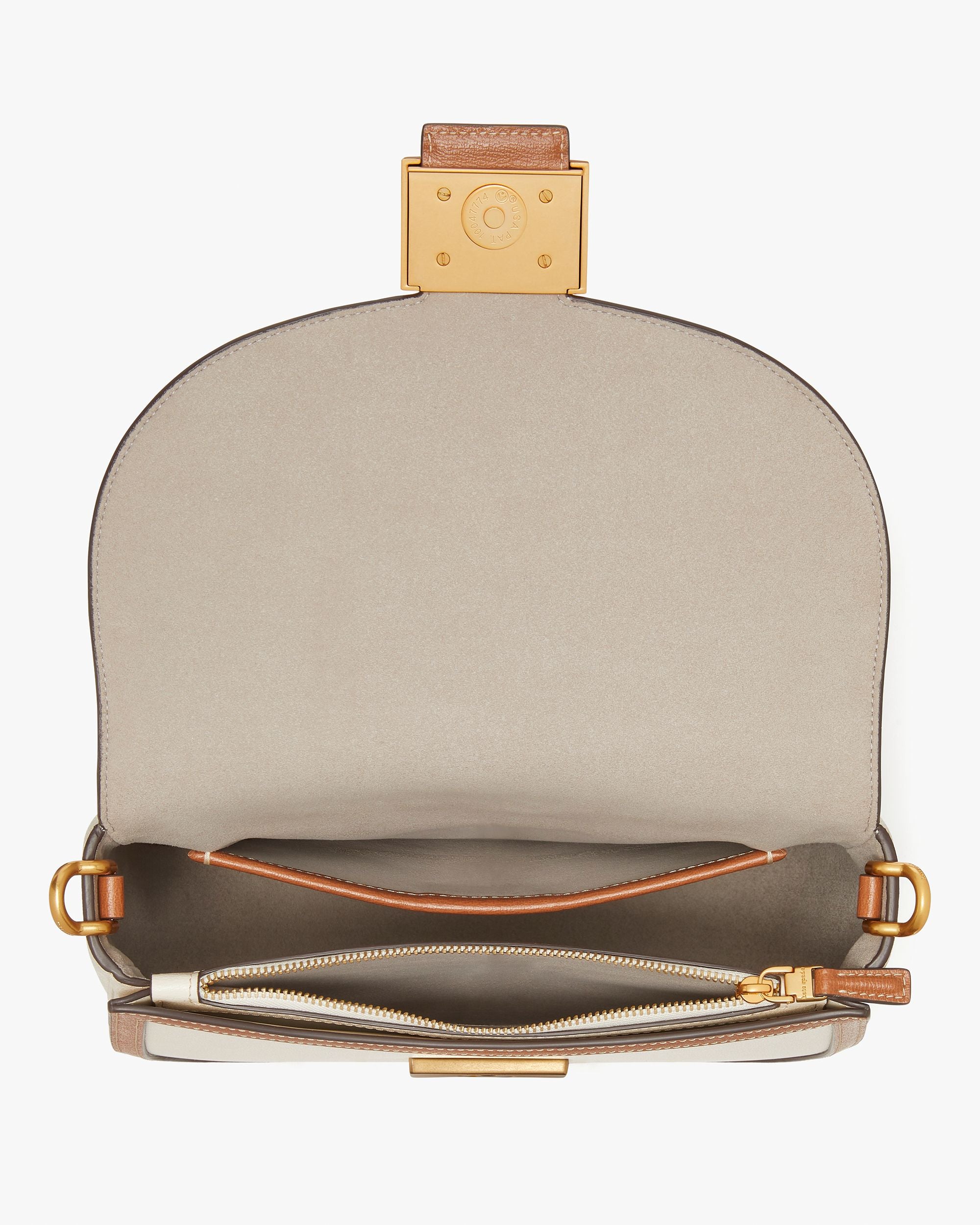 KH056_Katy Colorblocked Convertible Saddle Bag_Halo White Multi