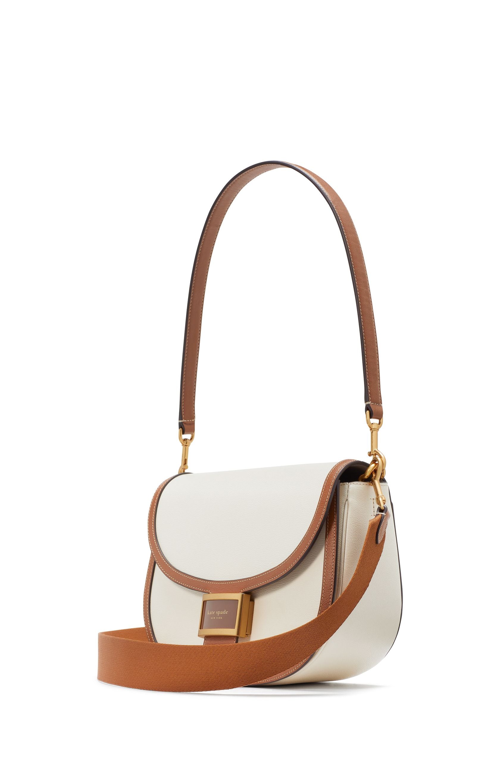 KH056_Katy Colorblocked Convertible Saddle Bag_Halo White Multi