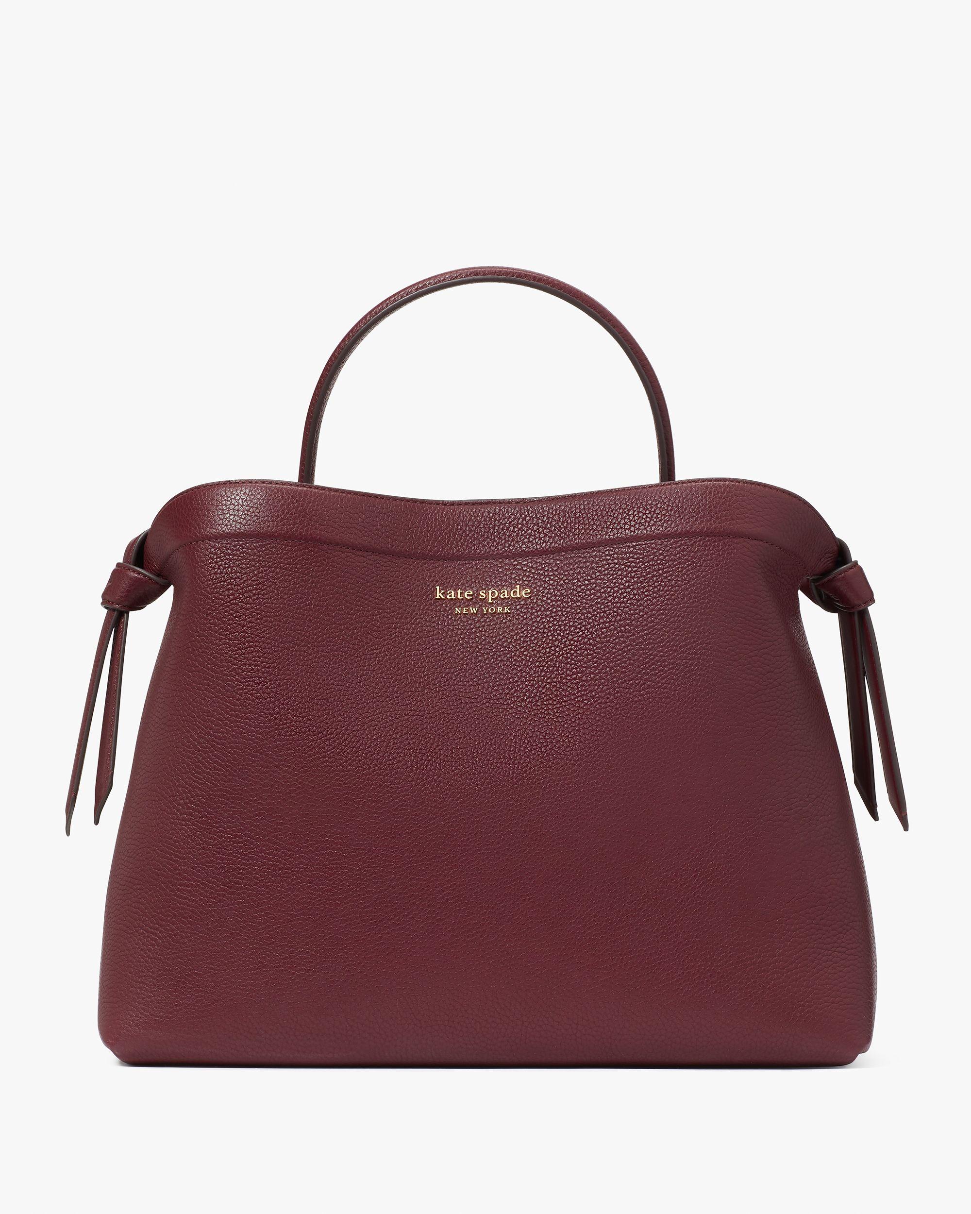 KH062-knott large top-handle bag-Cordovan