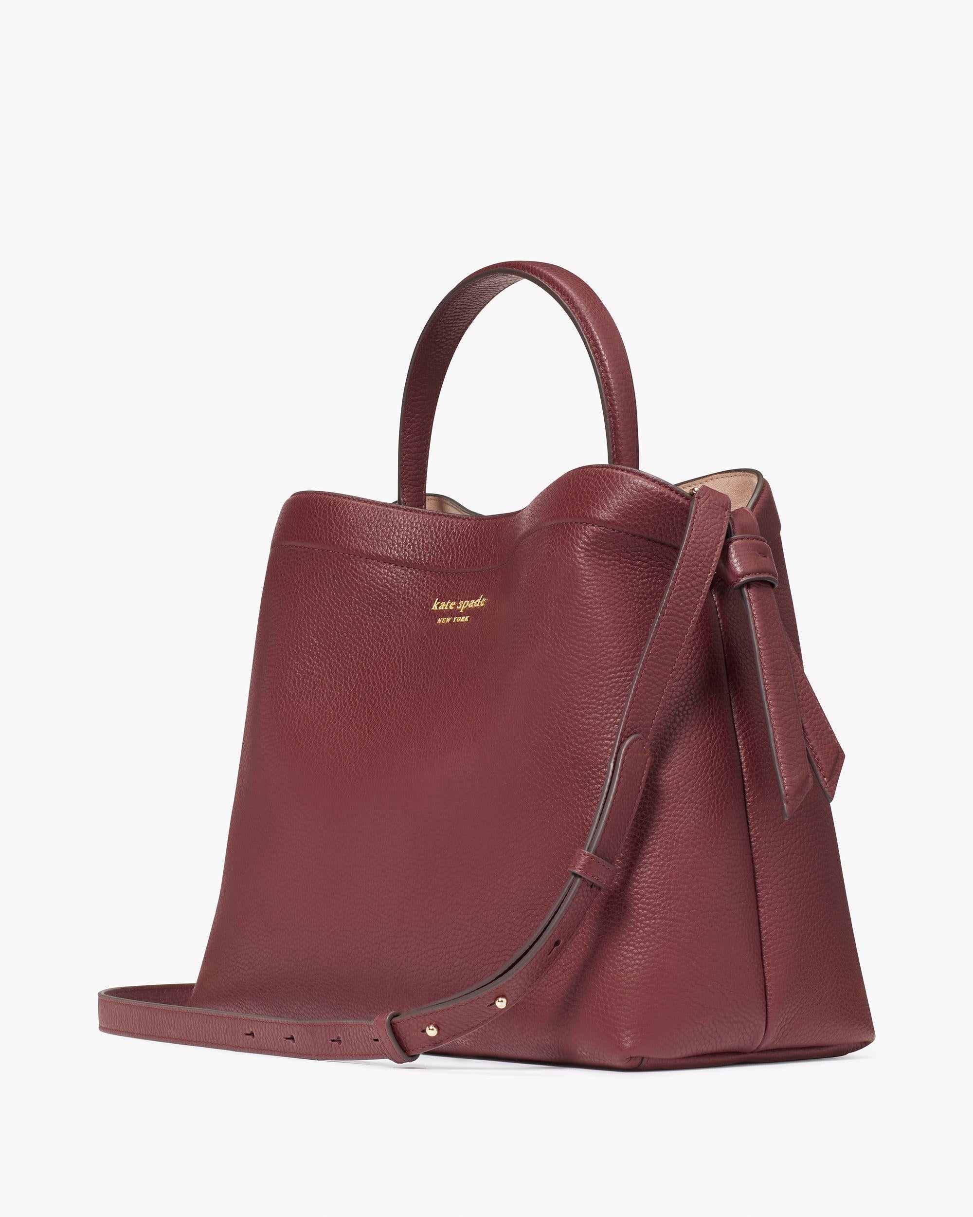 KH062-knott large top-handle bag-Cordovan