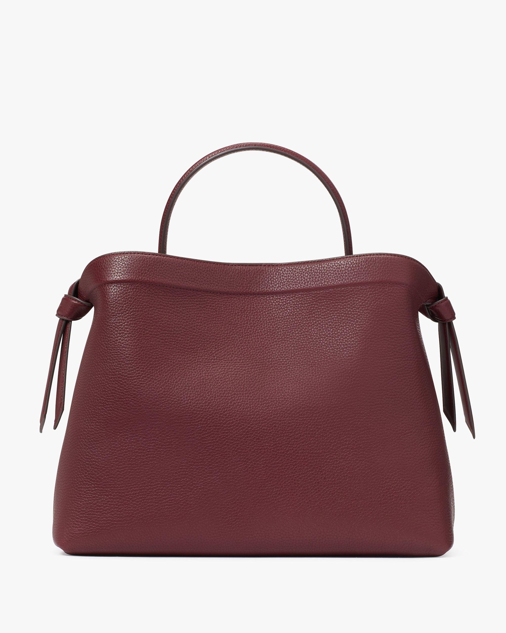 KH062-knott large top-handle bag-Cordovan