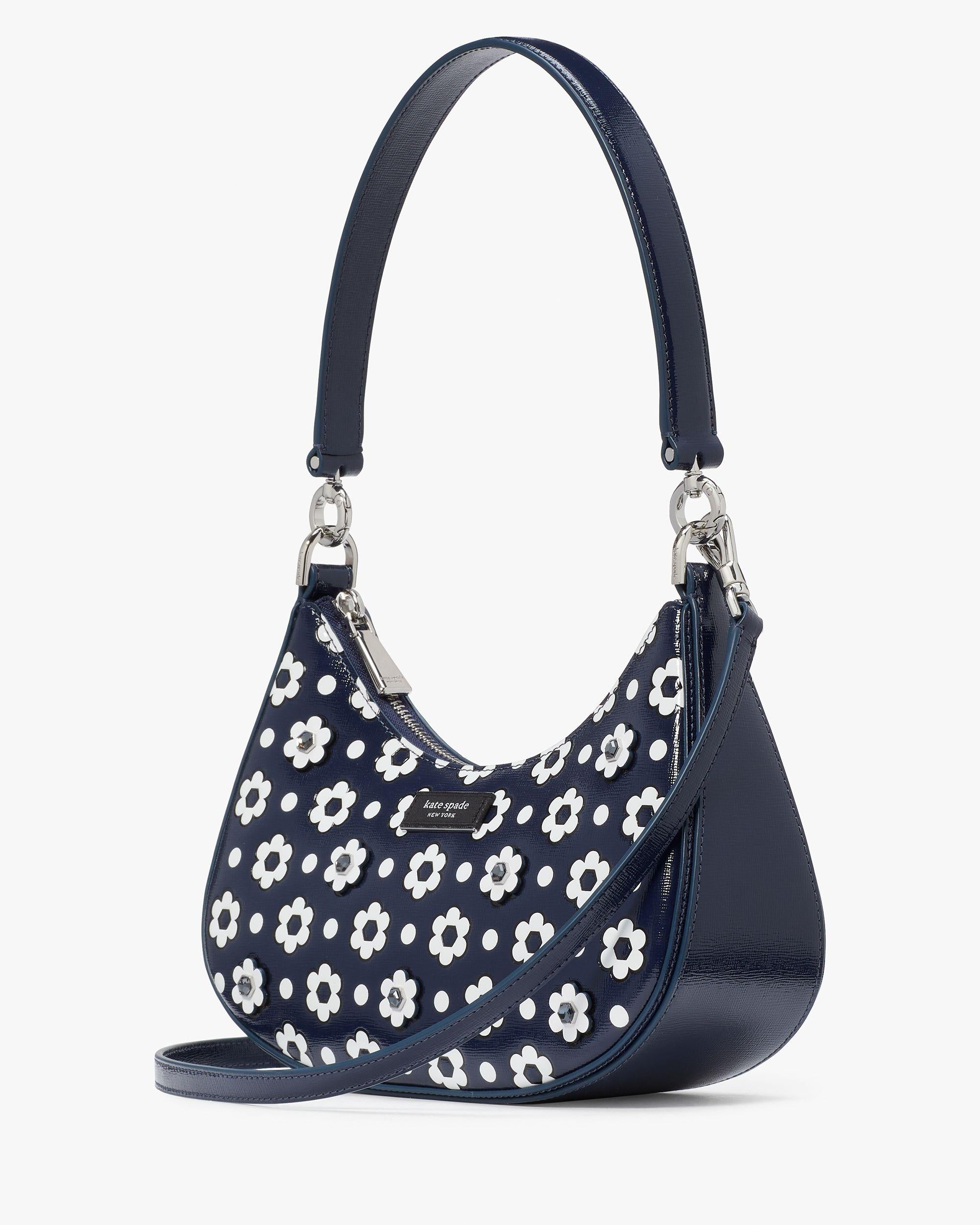 KH067-Sam Icon Daisy Dot Small Convertible Crossbody-Parisian Navy Multi