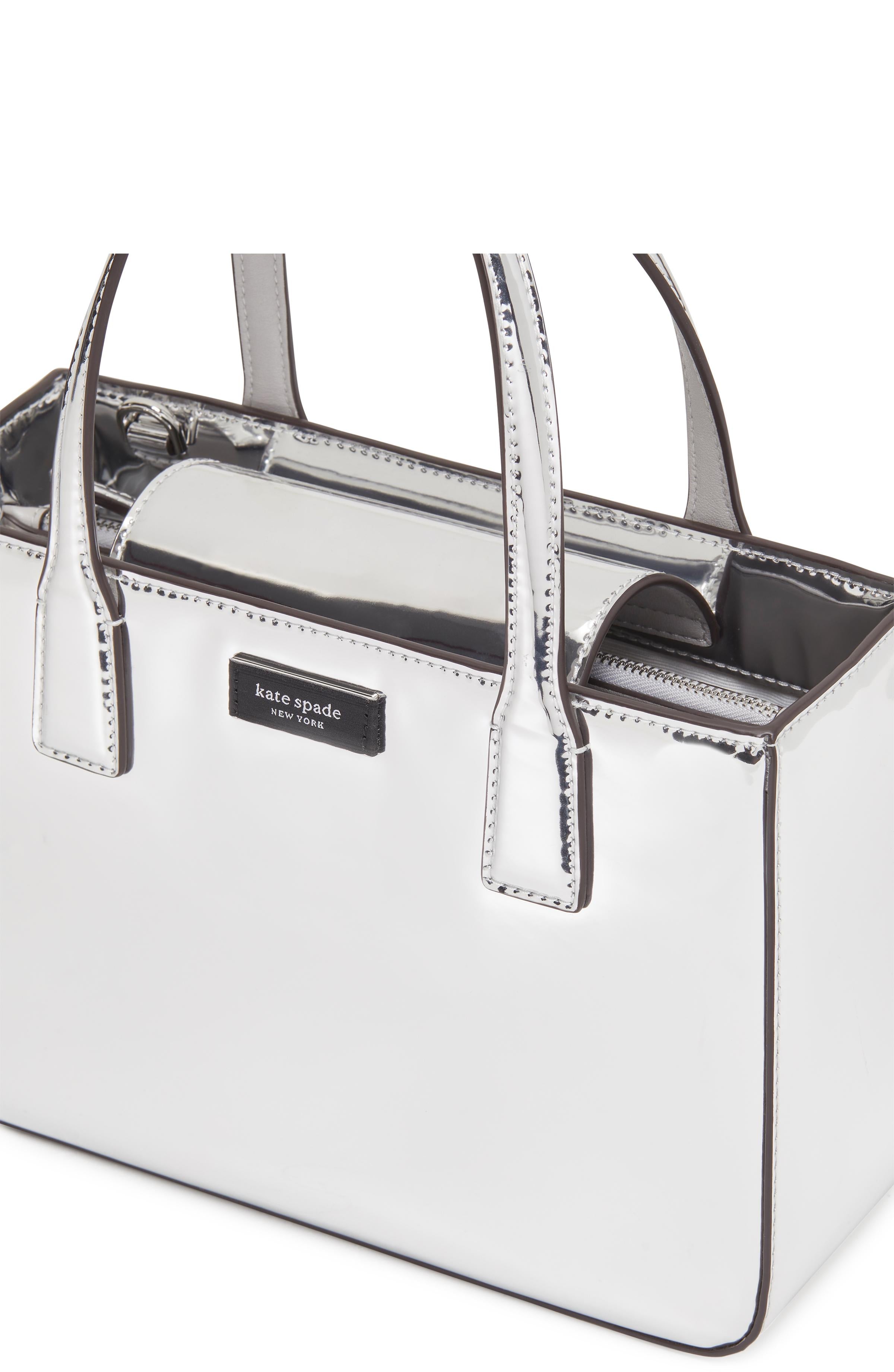 KH072-si sq tote-Silver