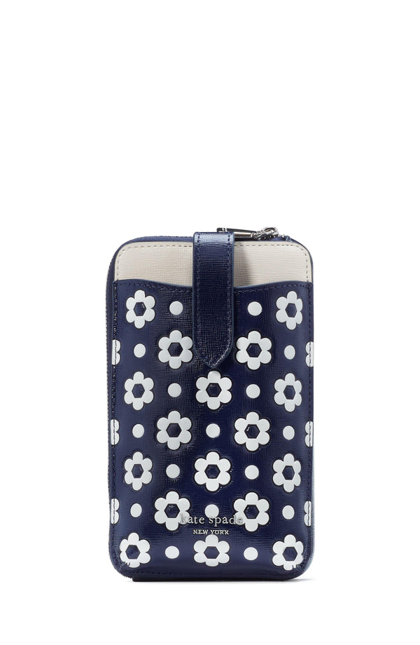 morgan daisy north south zip phone crossbody