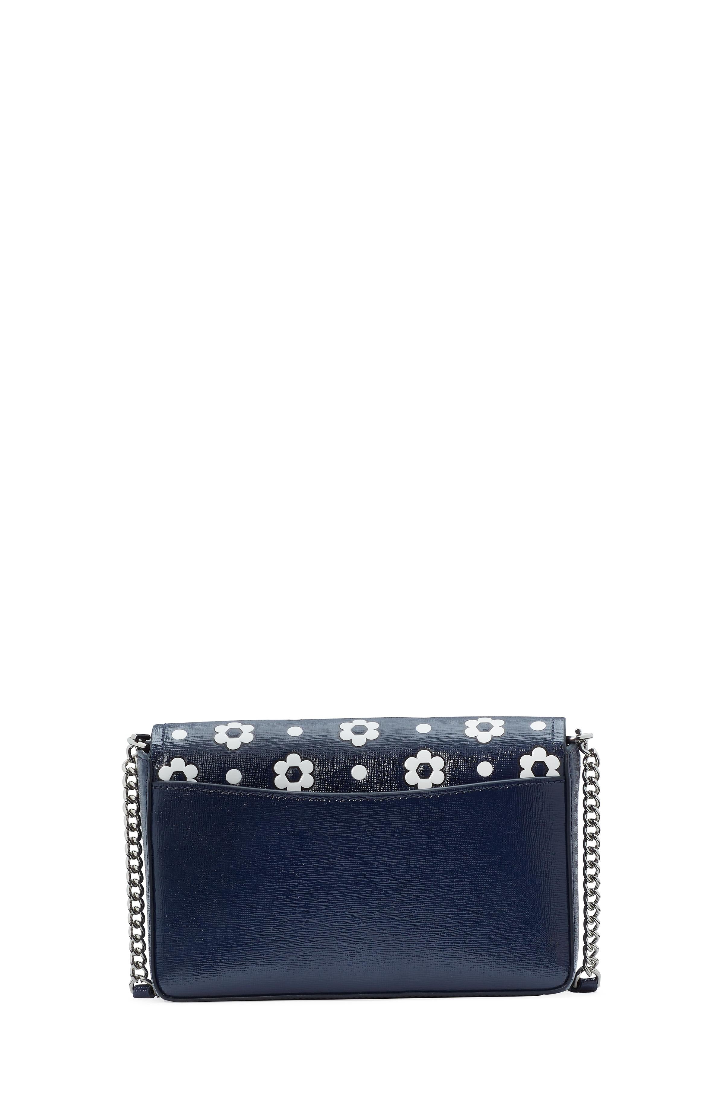 morgan daisy dot flap chain wallet