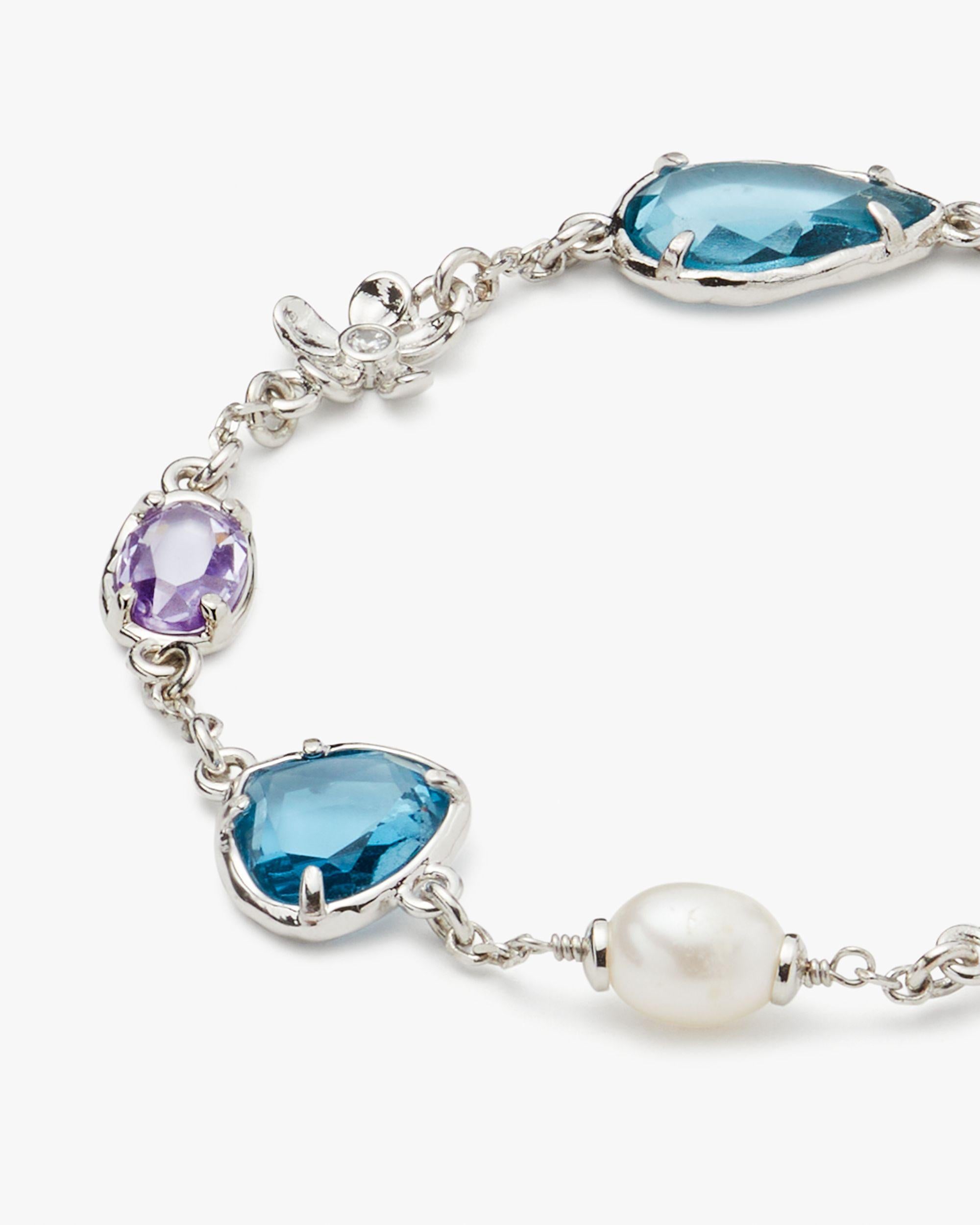 KH981-Lilac Haze Station Bracelet-Multi/Silver