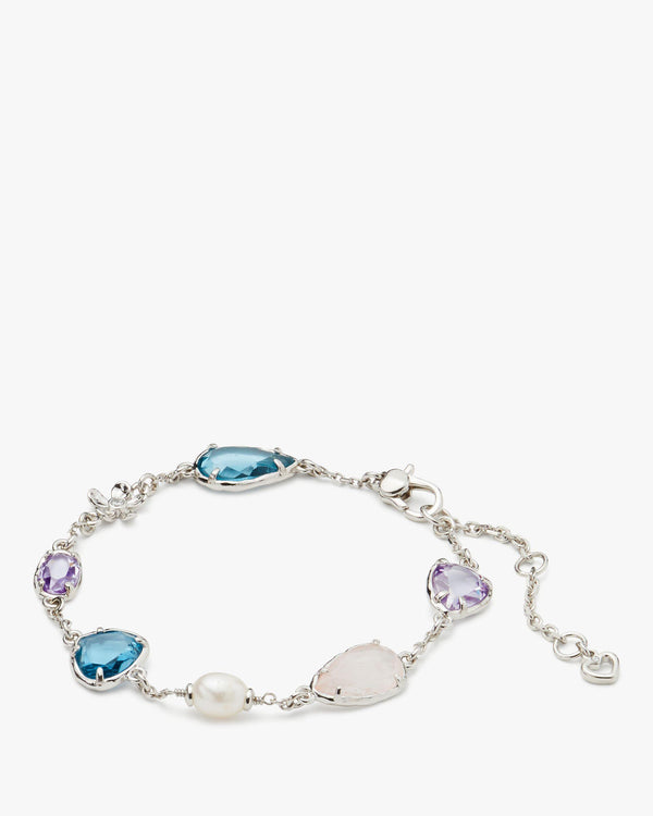 KH981-Lilac Haze Station Bracelet-Multi/Silver