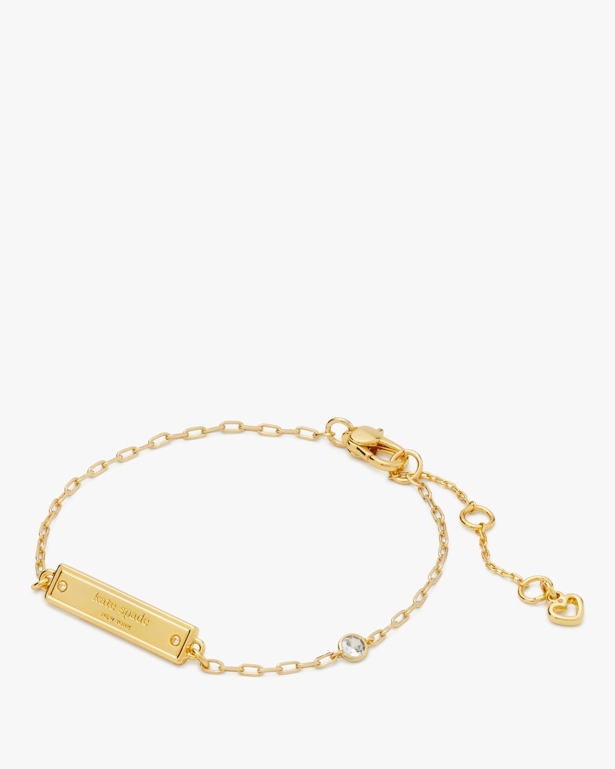 KI021-Sam Icon Bar Bracelet-Clear/Gold