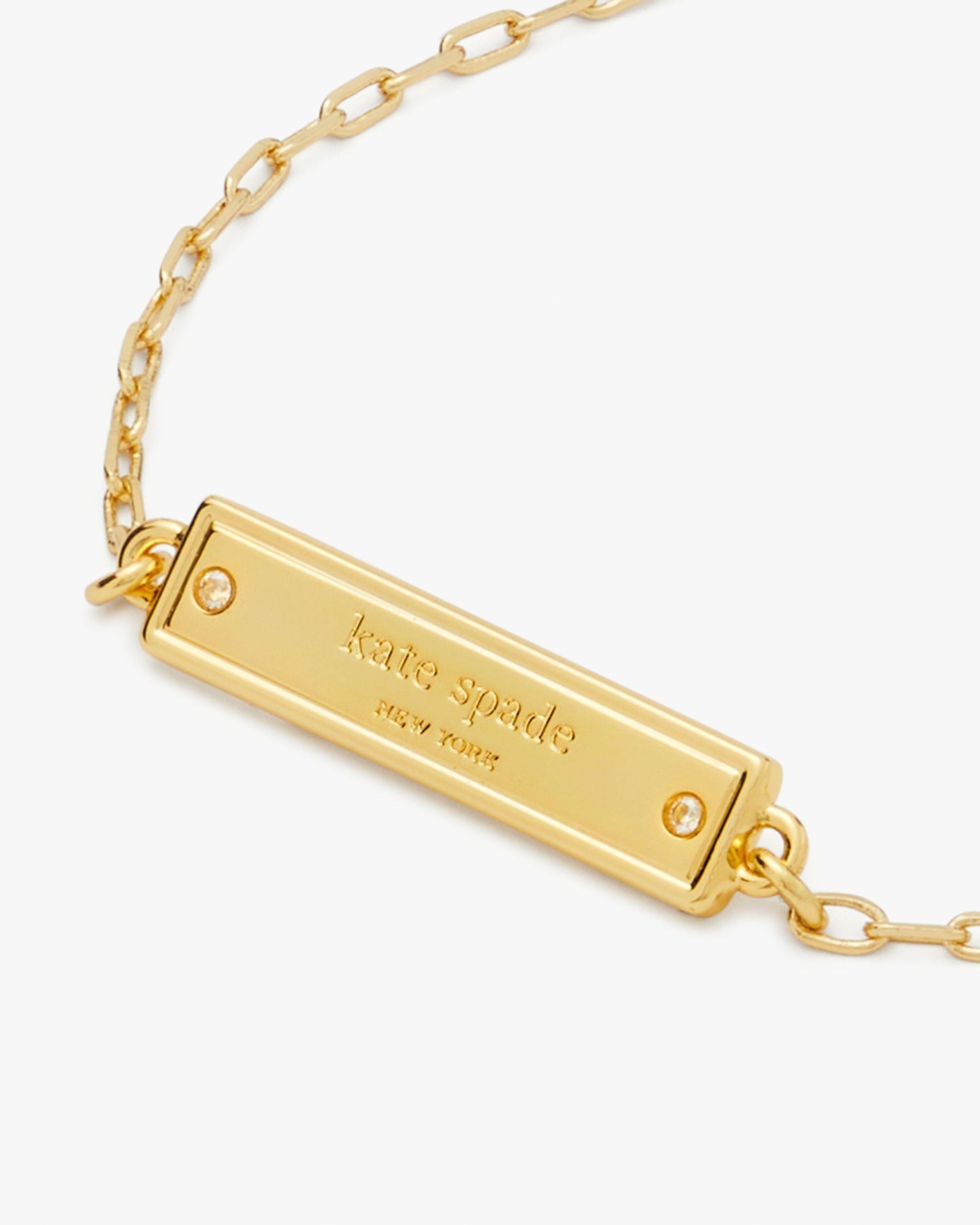 KI021-Sam Icon Bar Bracelet-Clear/Gold