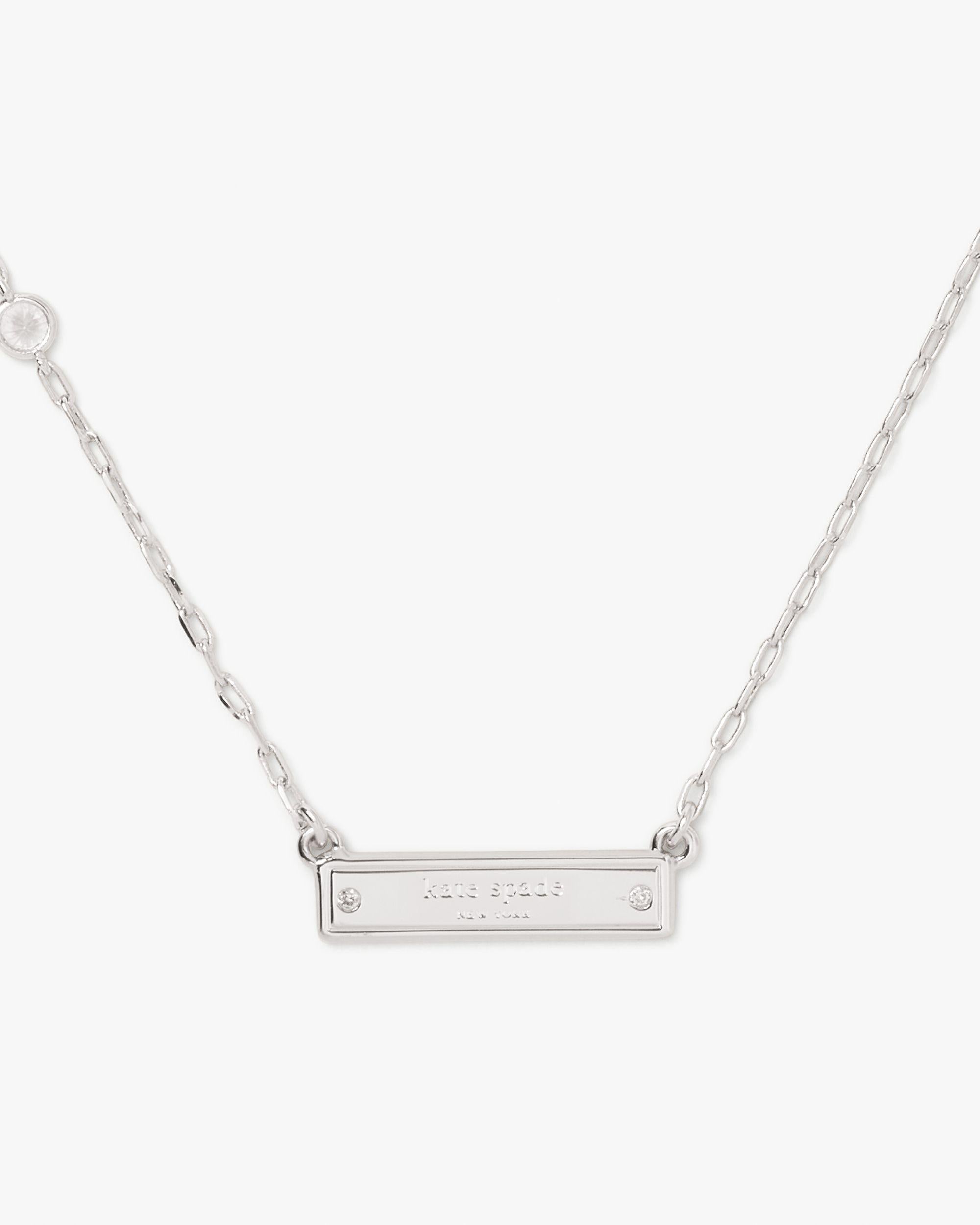 KI025-Sam Icon Bar Pendant-Clear/Silver