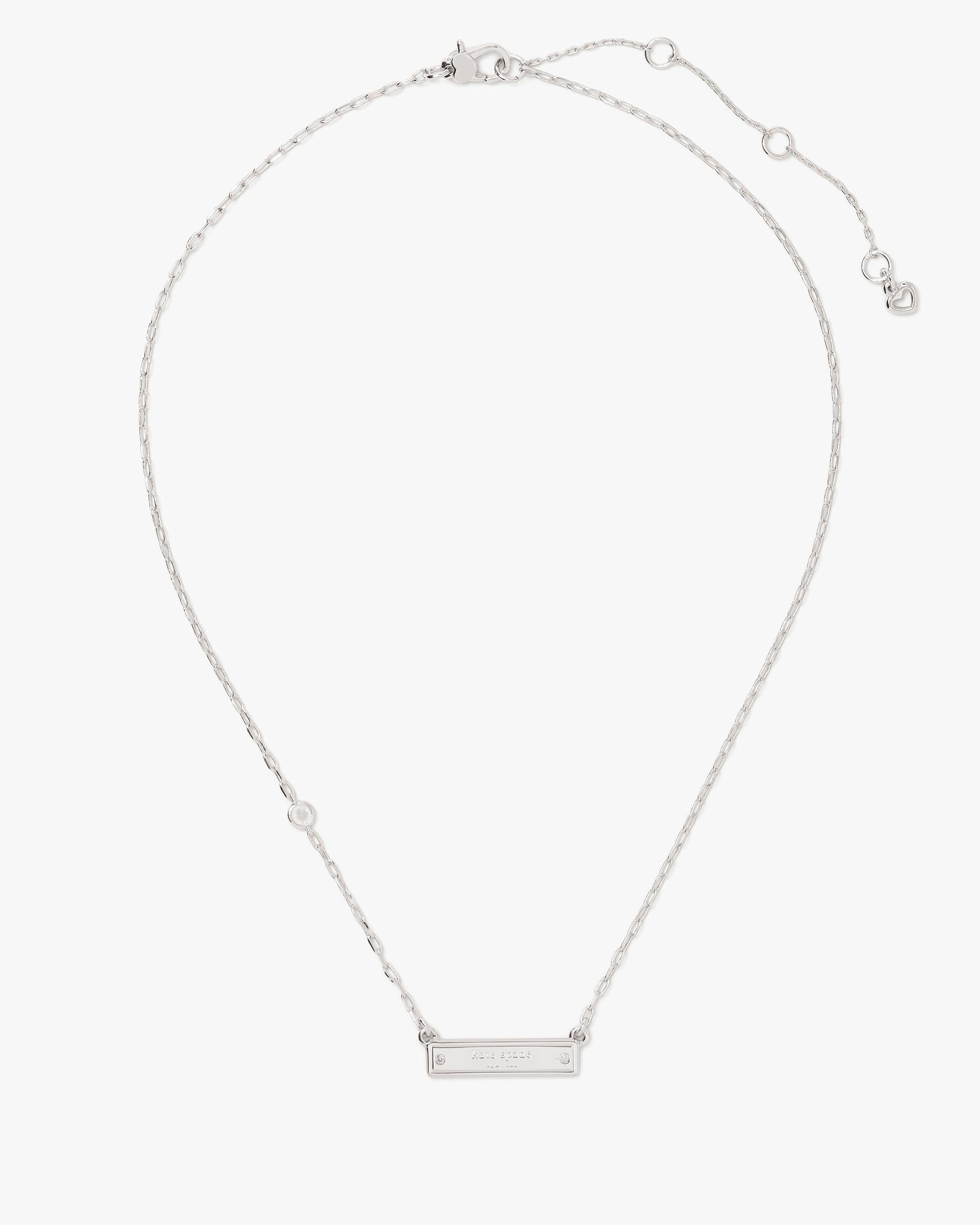 KI025-Sam Icon Bar Pendant-Clear/Silver