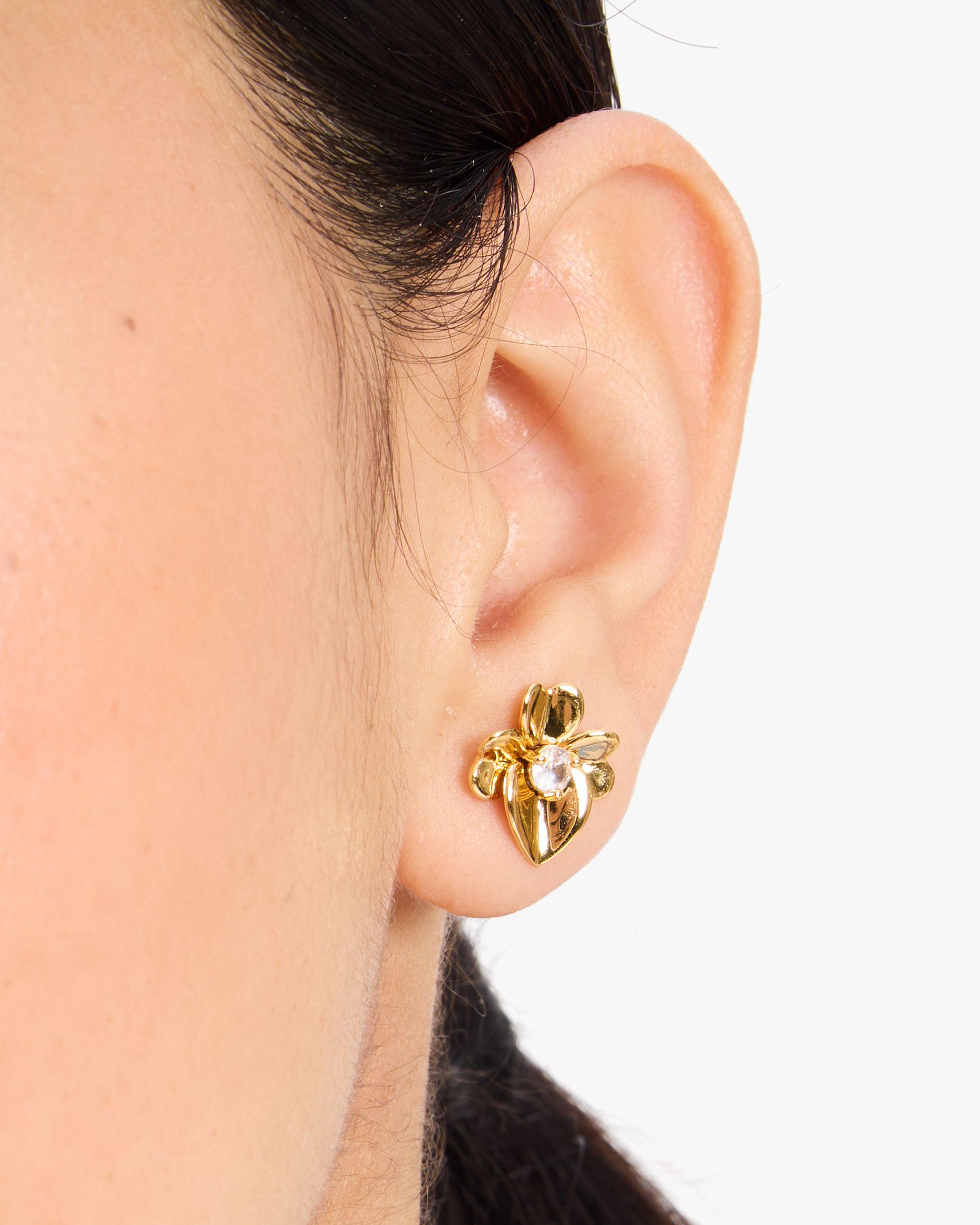 precious pansy studs