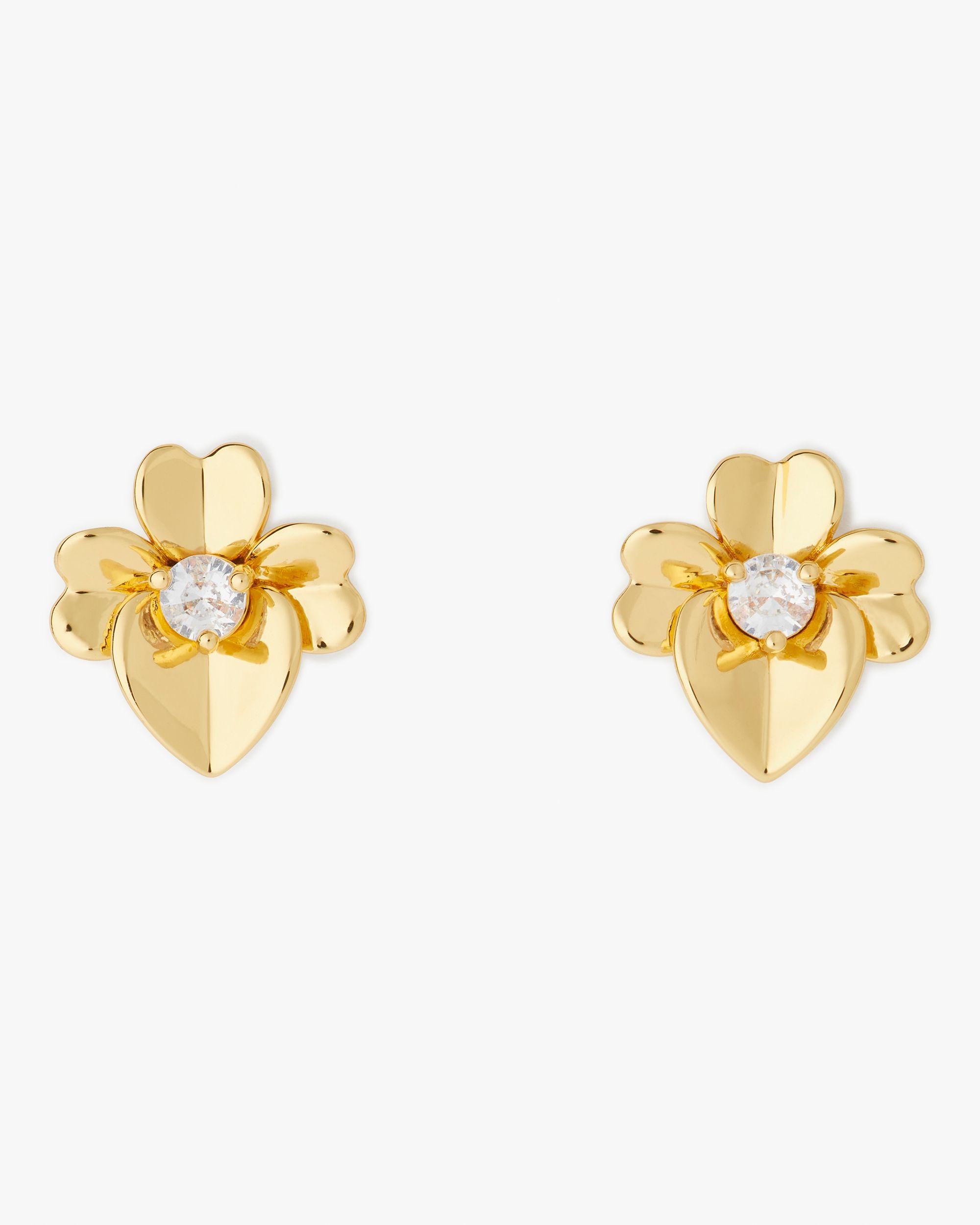 precious pansy studs