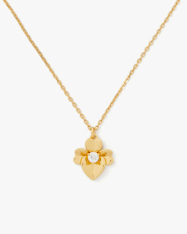 KI044-Precious Pansy Mini Pendant-Gold