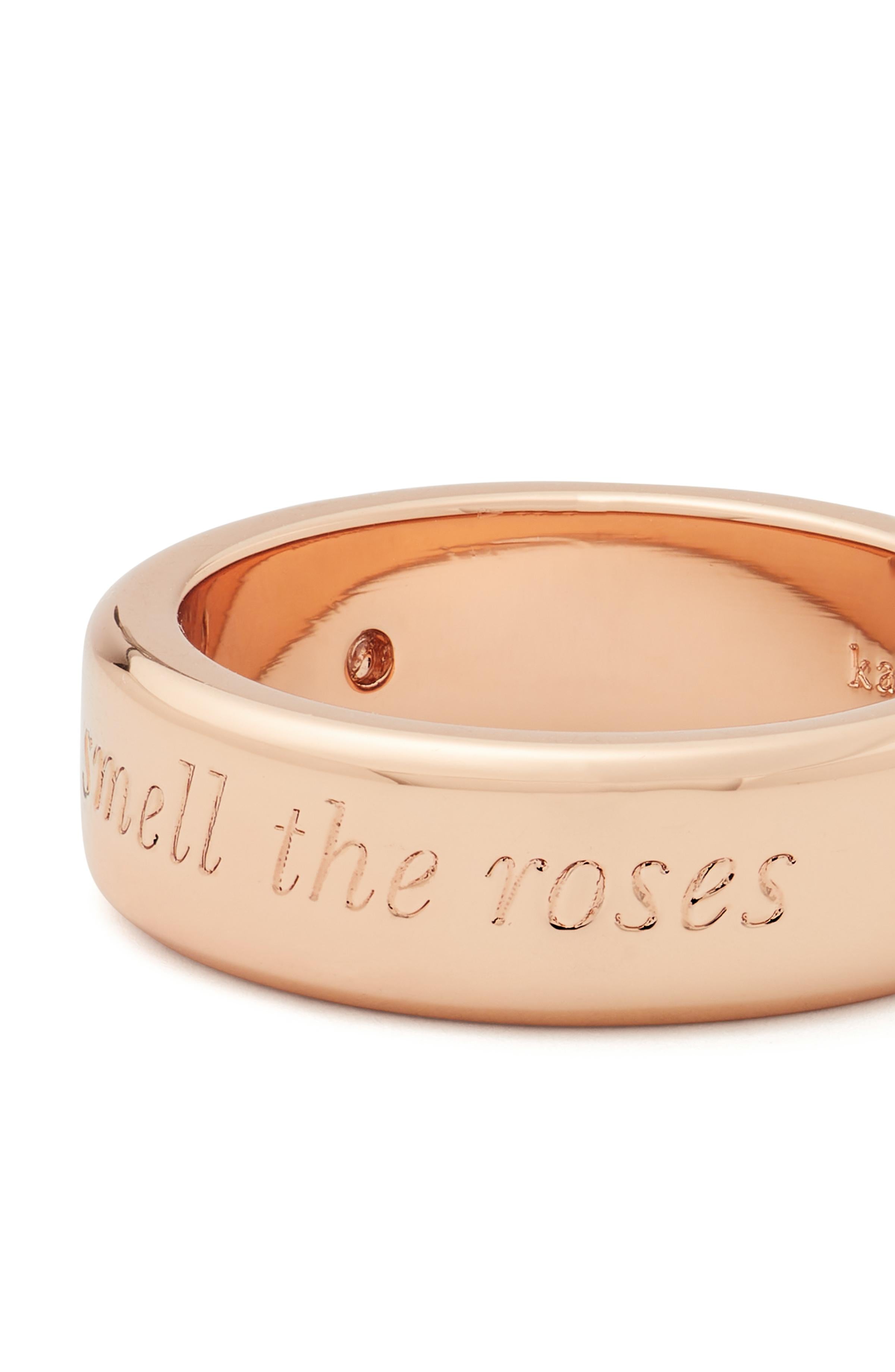 stop and smell the roses idiom ring