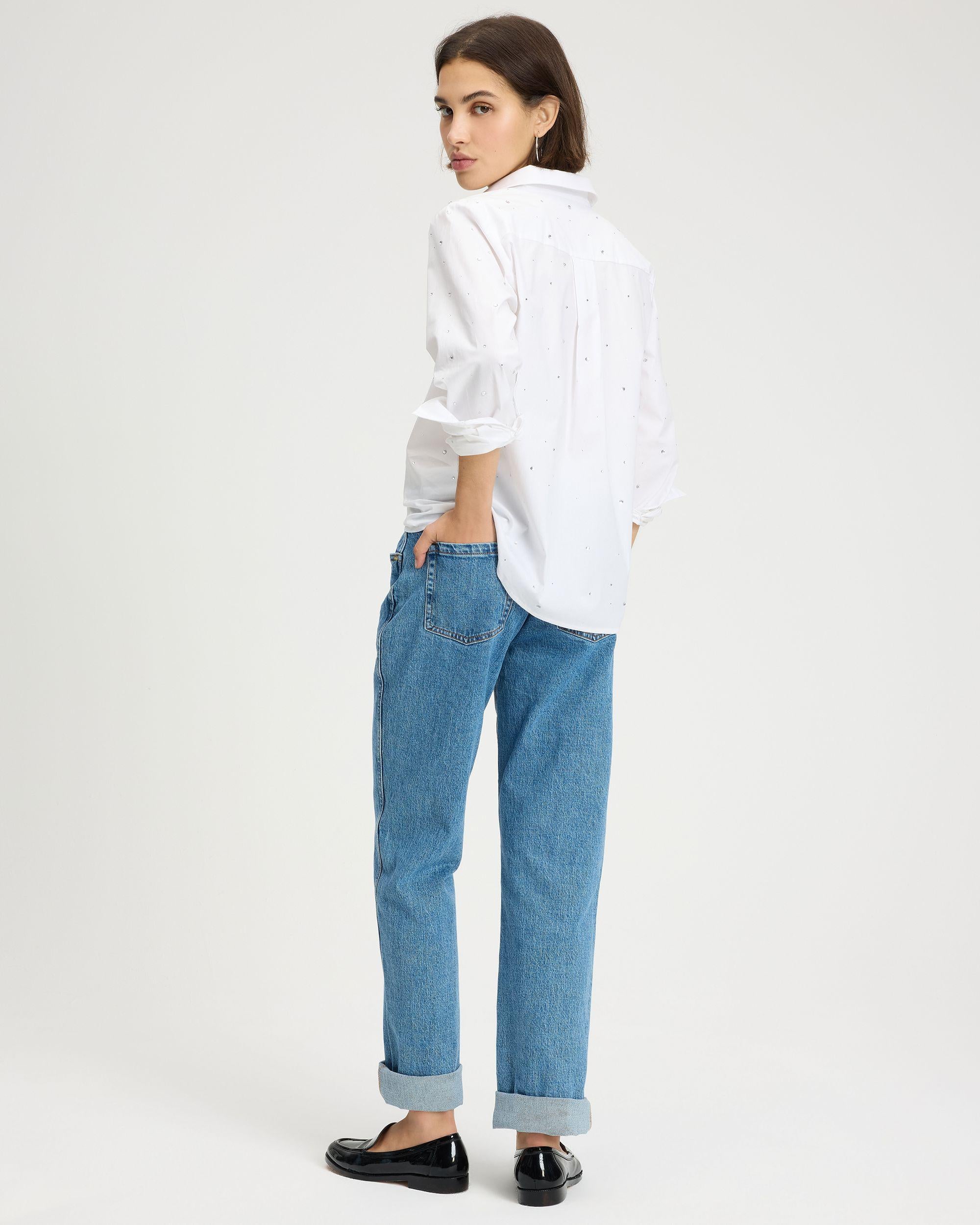 embellished poplin shirt