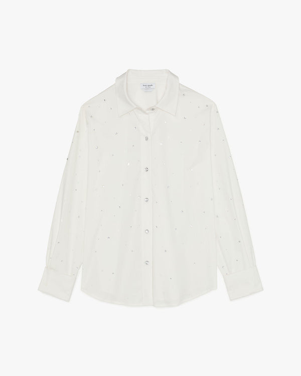 embellished poplin shirt