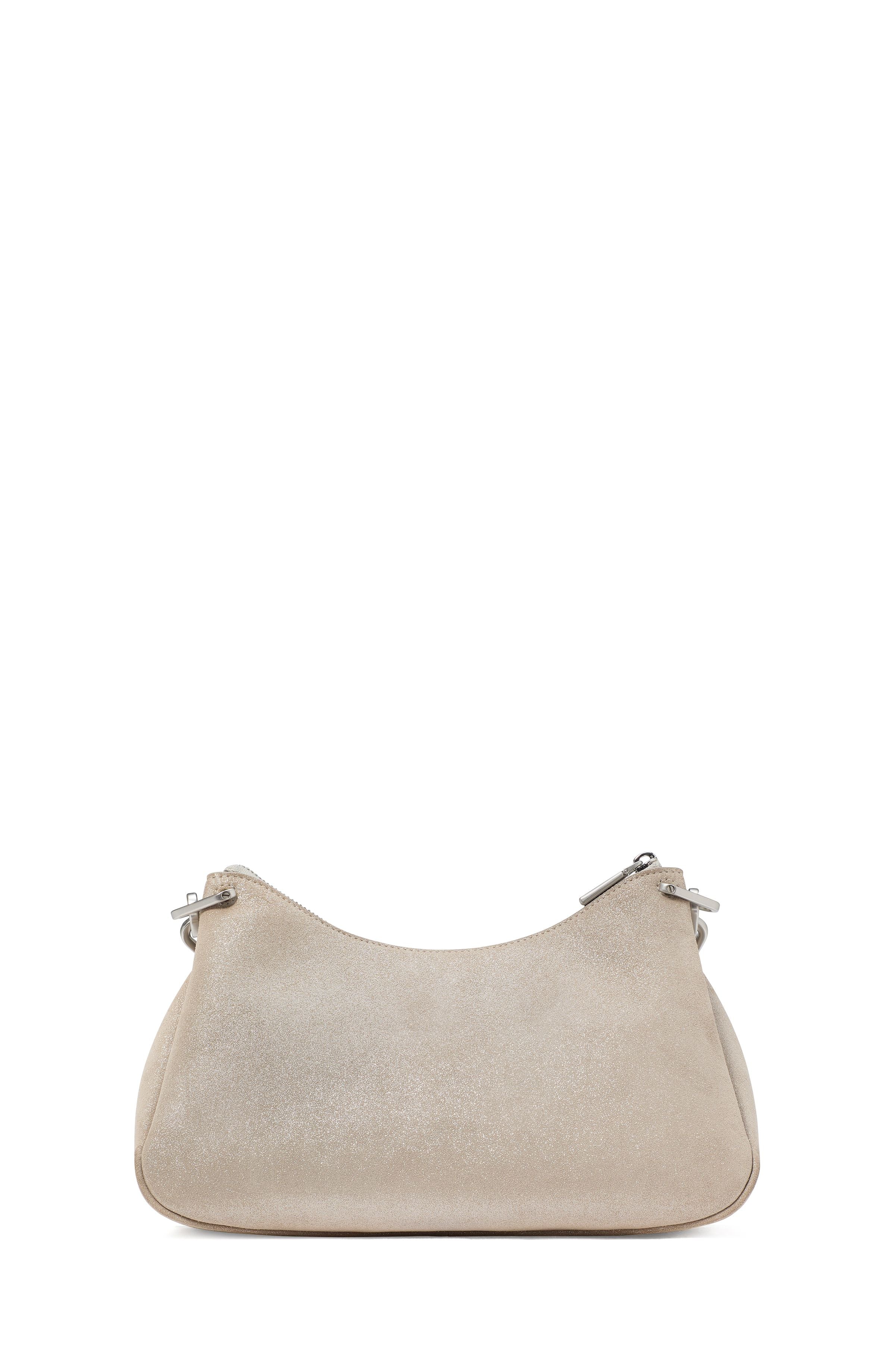 grace glitter suede chain shoulder bag