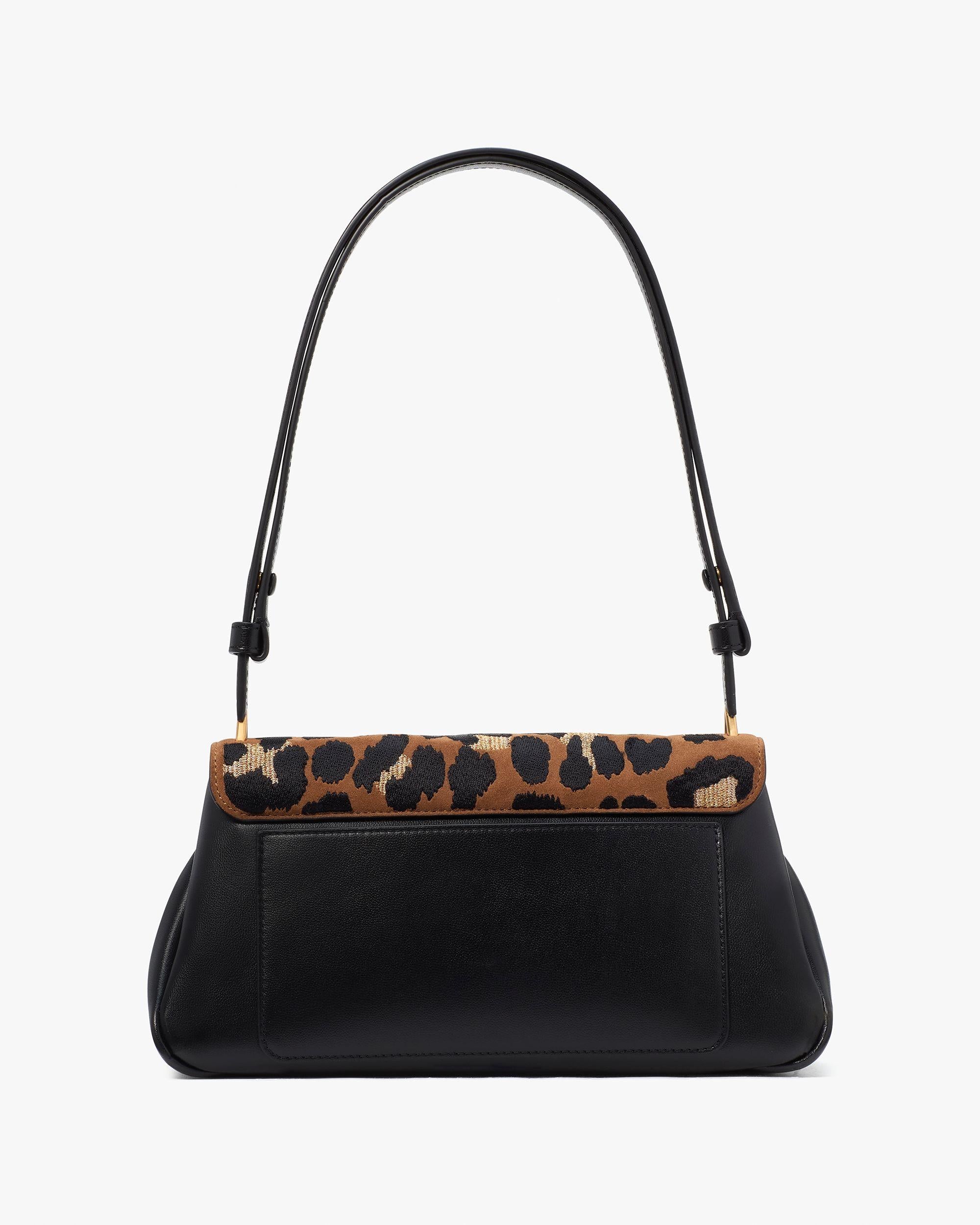 grace leopard suede shoulder bag