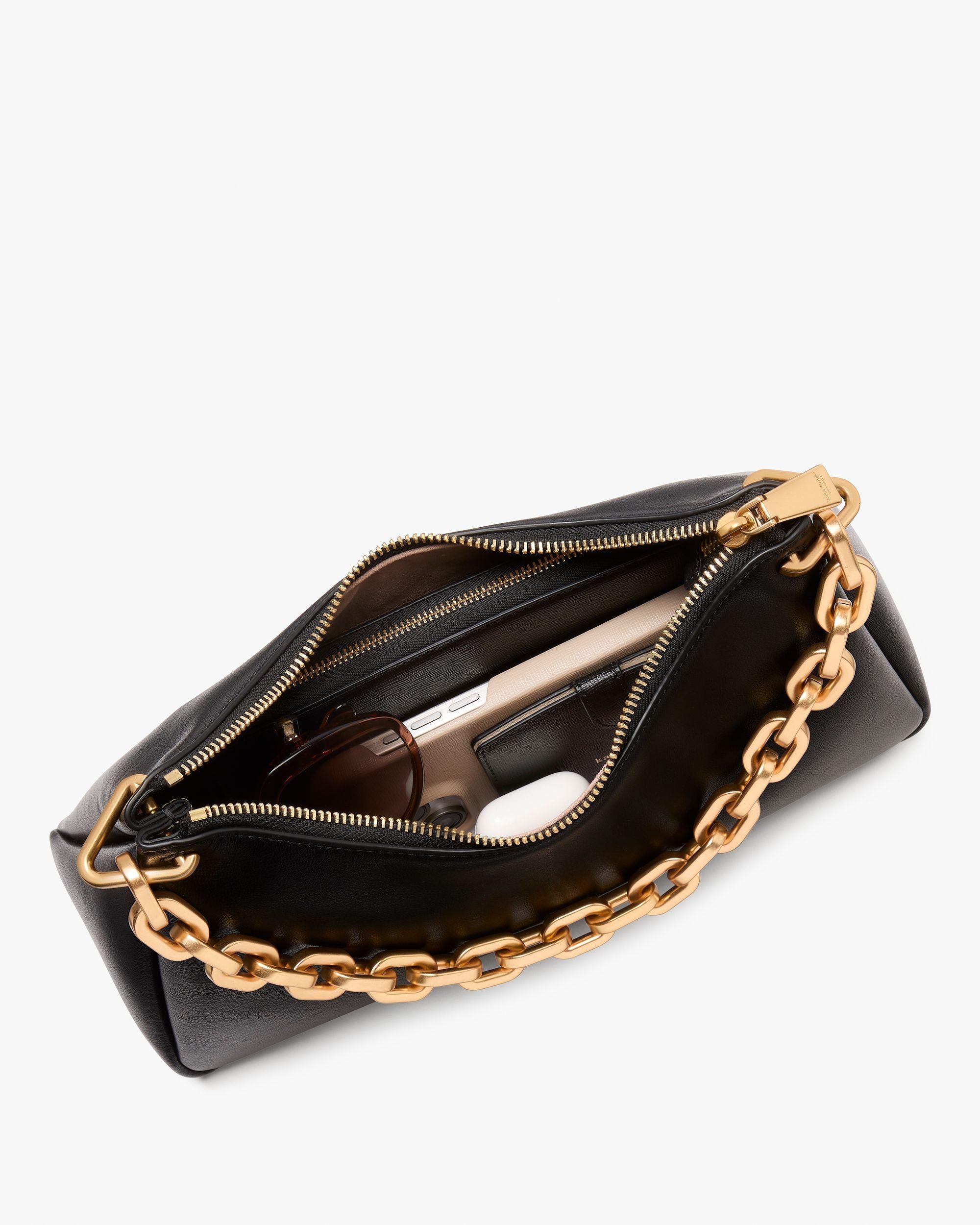 KI421-Grace Chain Shoulder Bag-Black