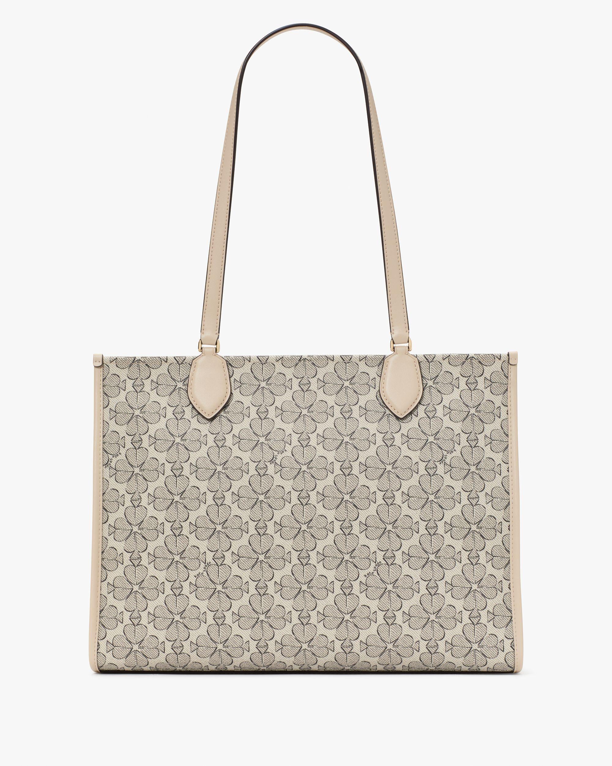 spade flower coated canvas large market tote