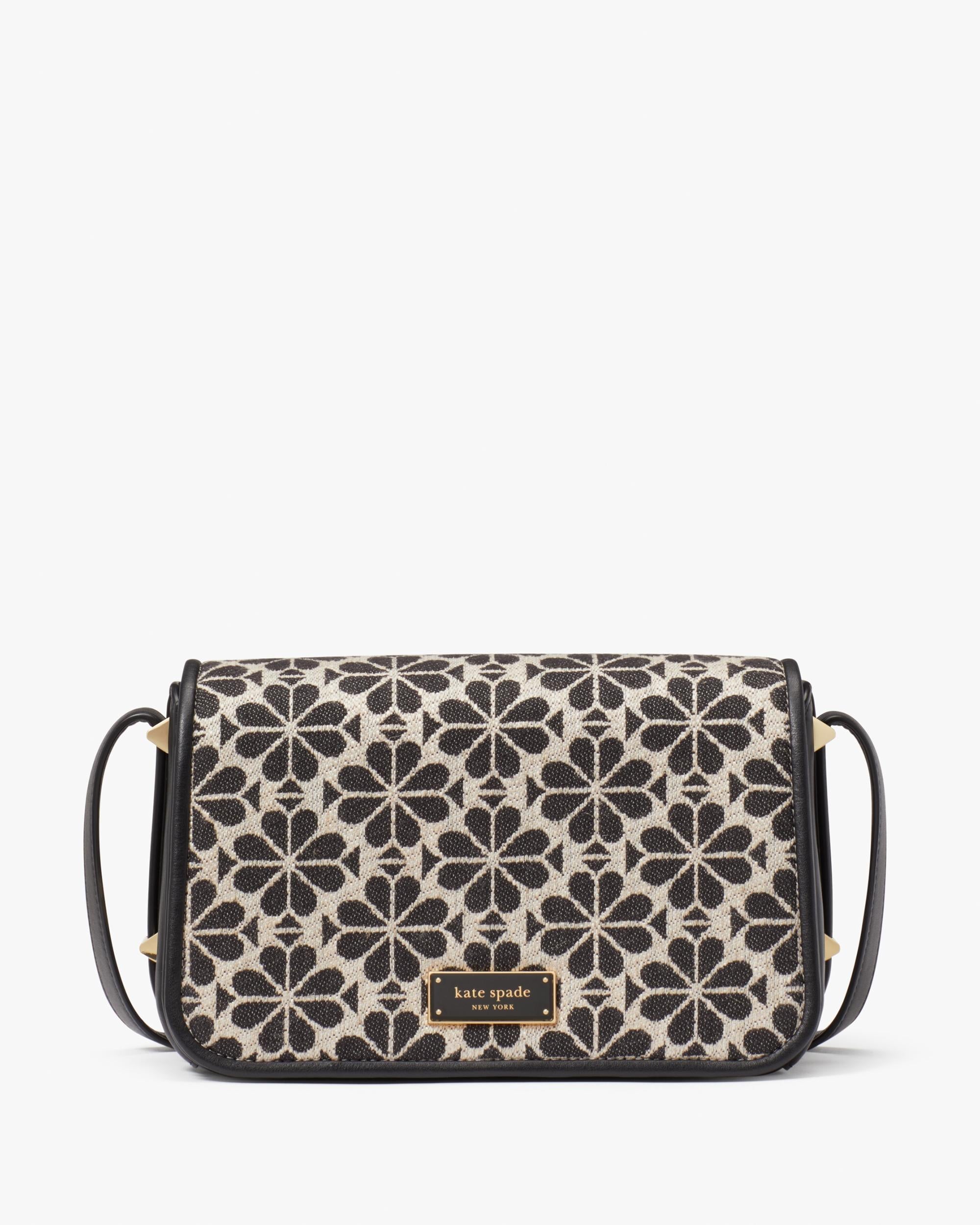 KI453-Spade Flower Jacquard Small Flap Crossbody-SAS