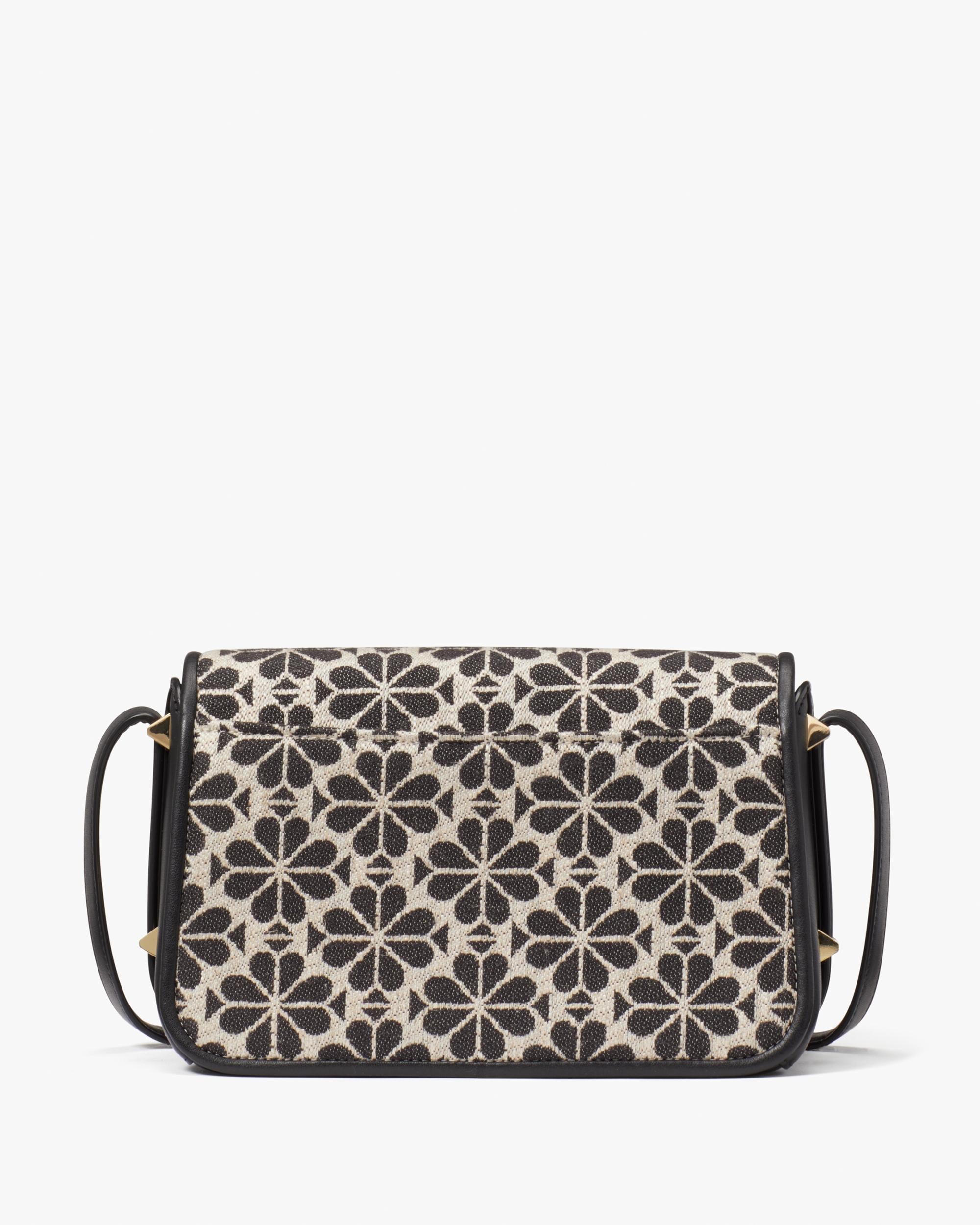 KI453-Spade Flower Jacquard Small Flap Crossbody-SAS