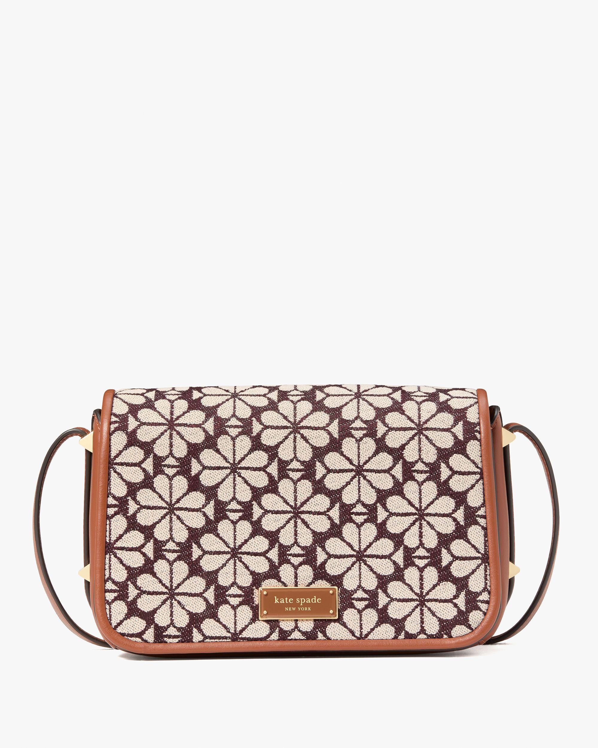 KI453-Spade Flower Jacquard Small Flap Crossbody-SAS