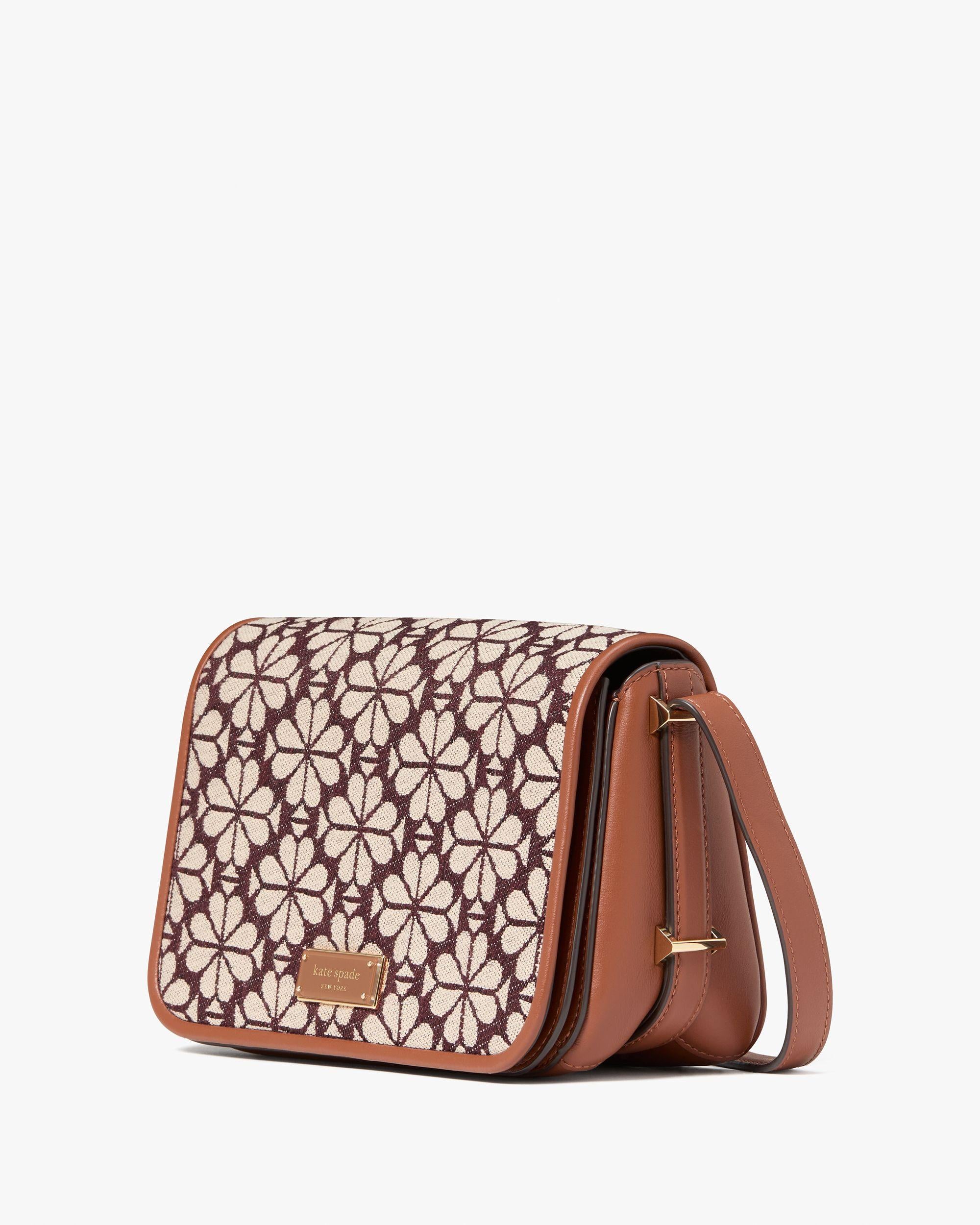 KI453-Spade Flower Jacquard Small Flap Crossbody-SAS