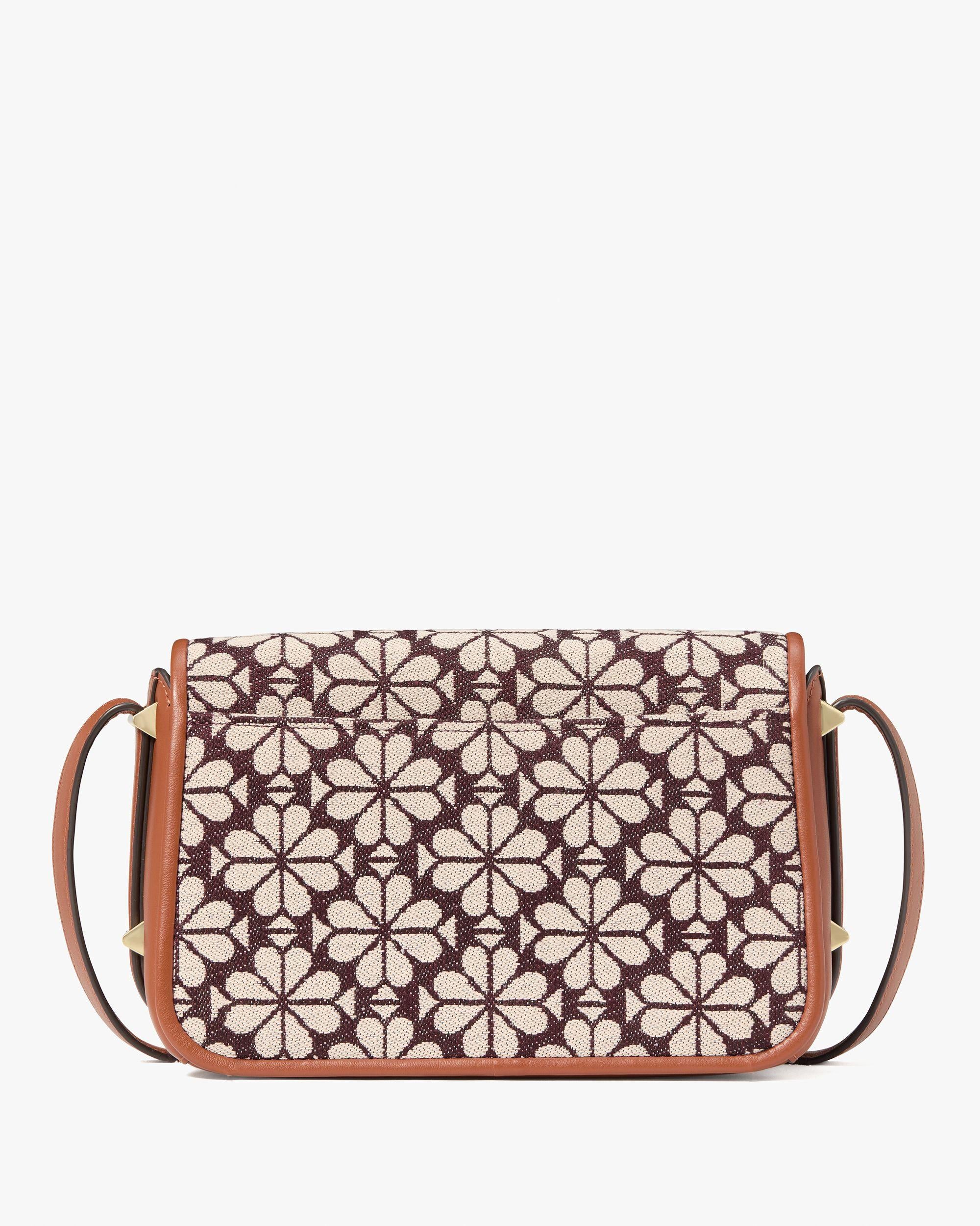 KI453-Spade Flower Jacquard Small Flap Crossbody-SAS