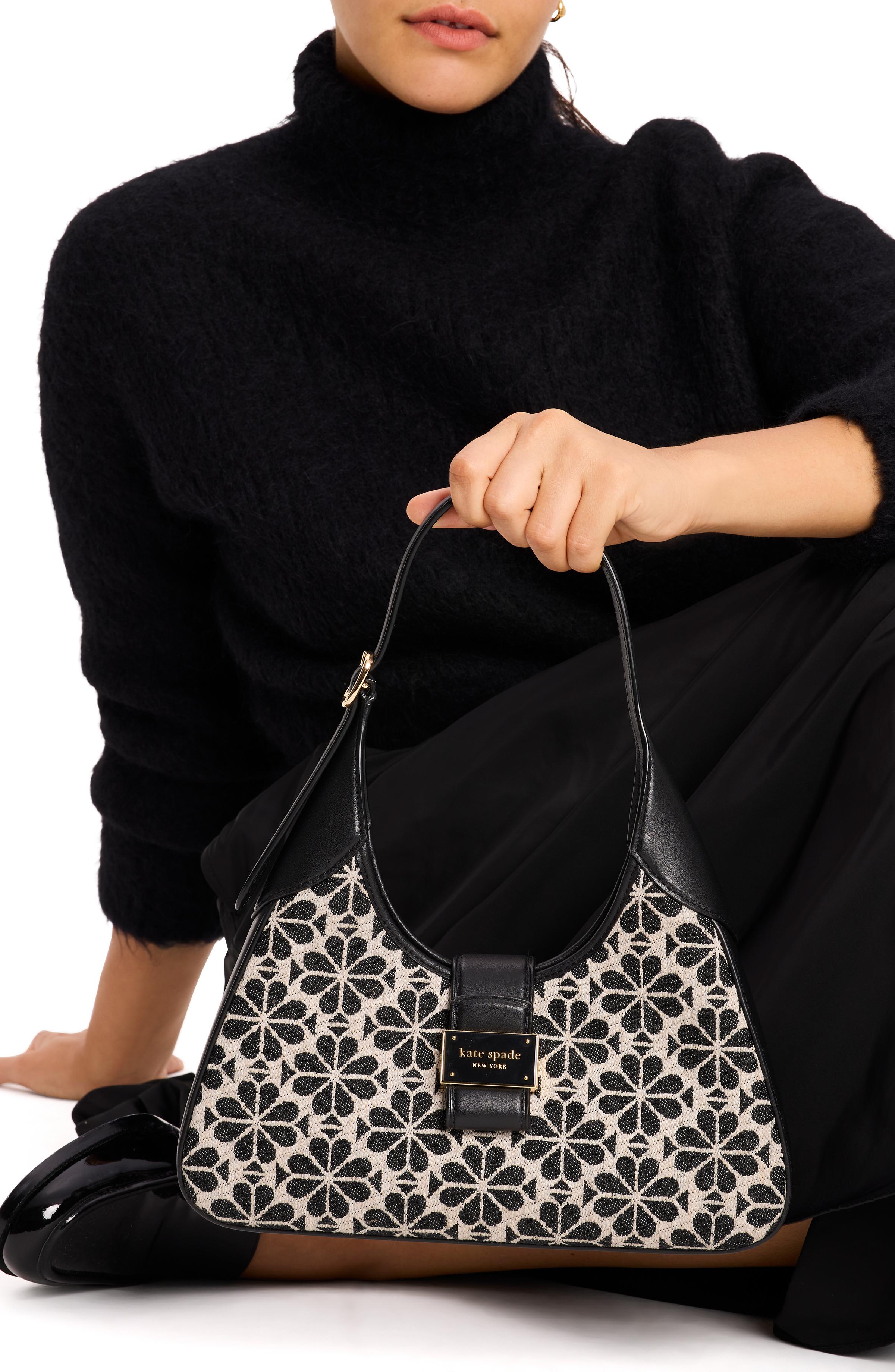 ki455-Spade Flower Jacquard Nouveau Small Shoulder Bag