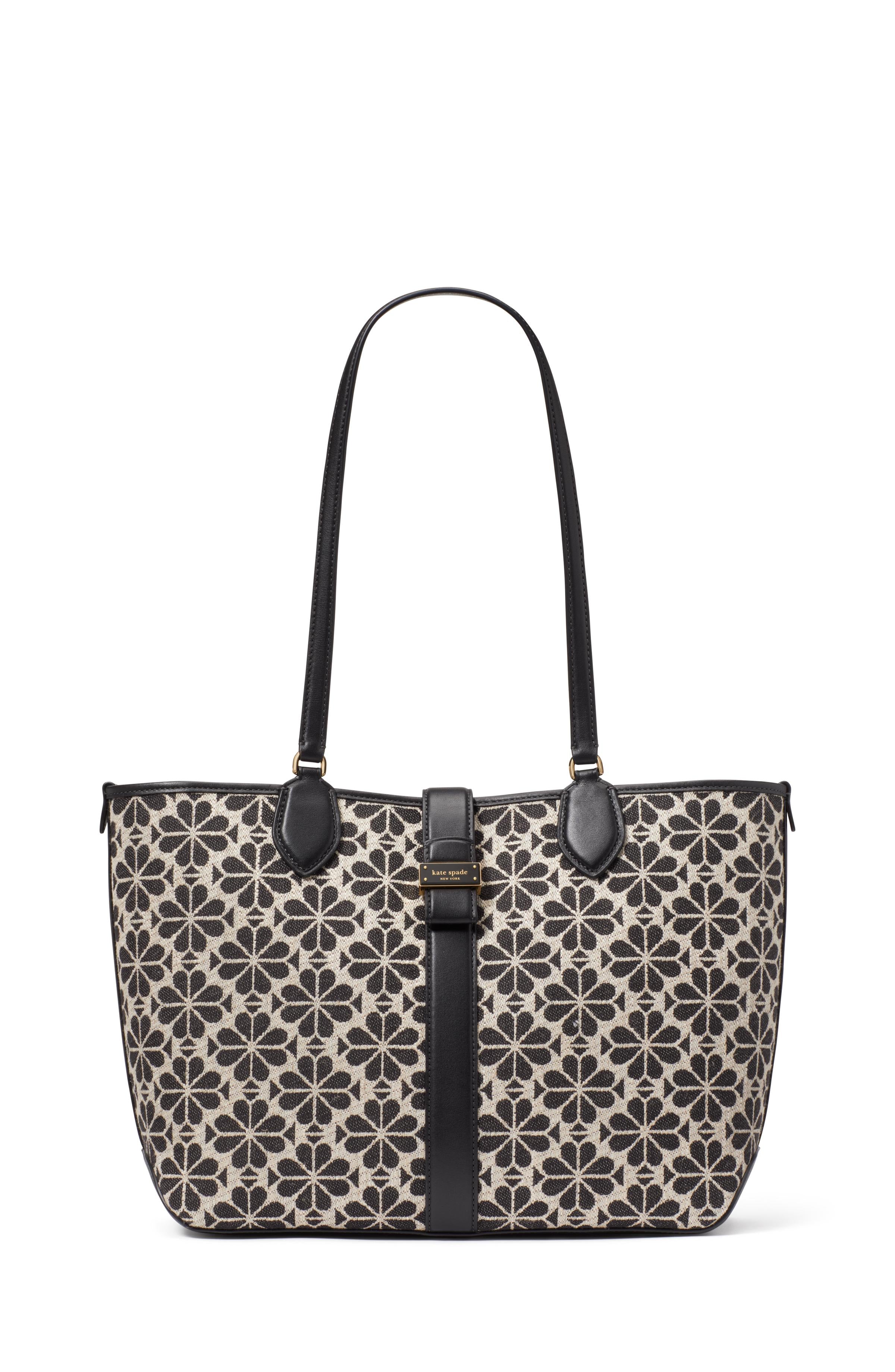 spade flower jacquard medium open tote