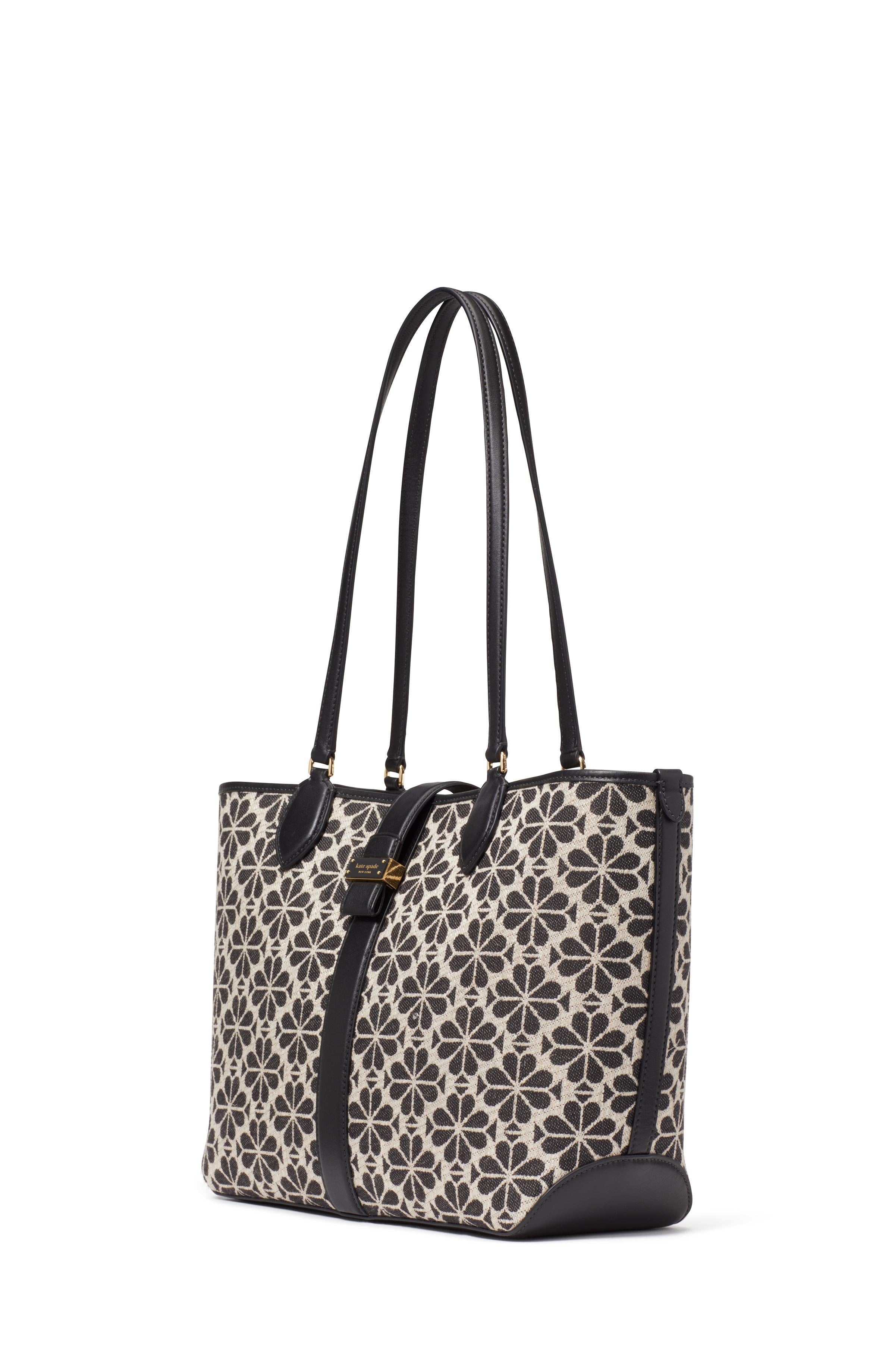 spade flower jacquard medium open tote