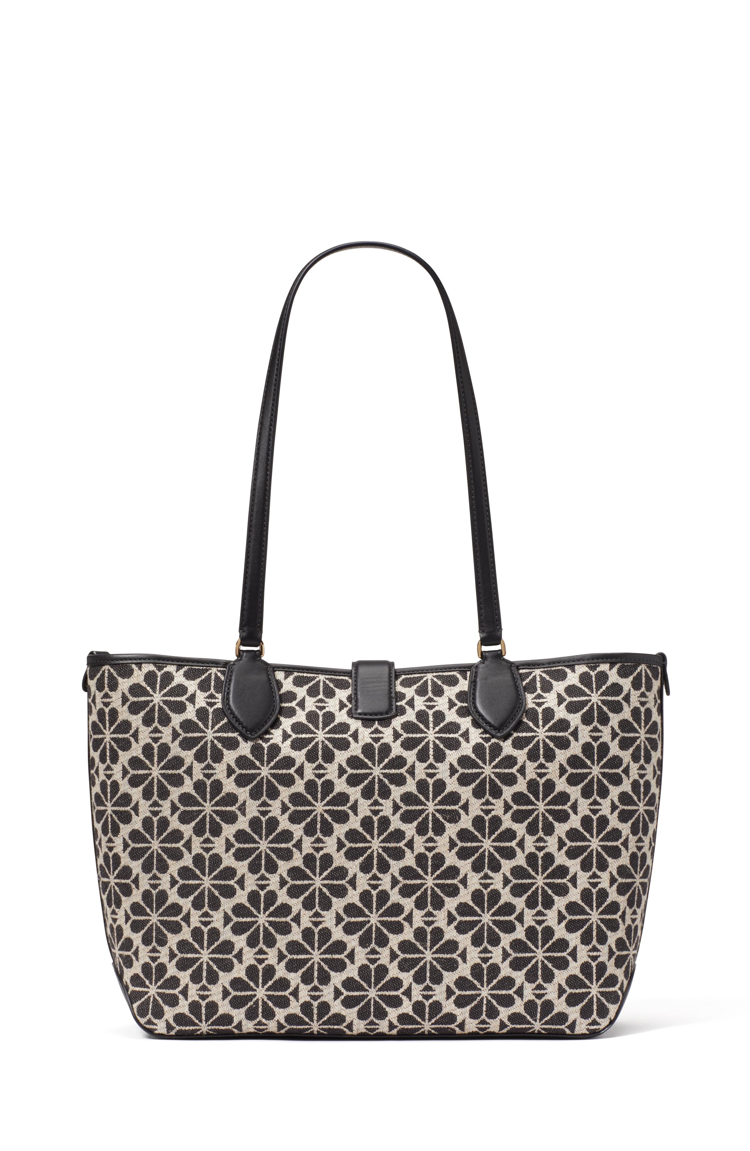 spade flower jacquard medium open tote