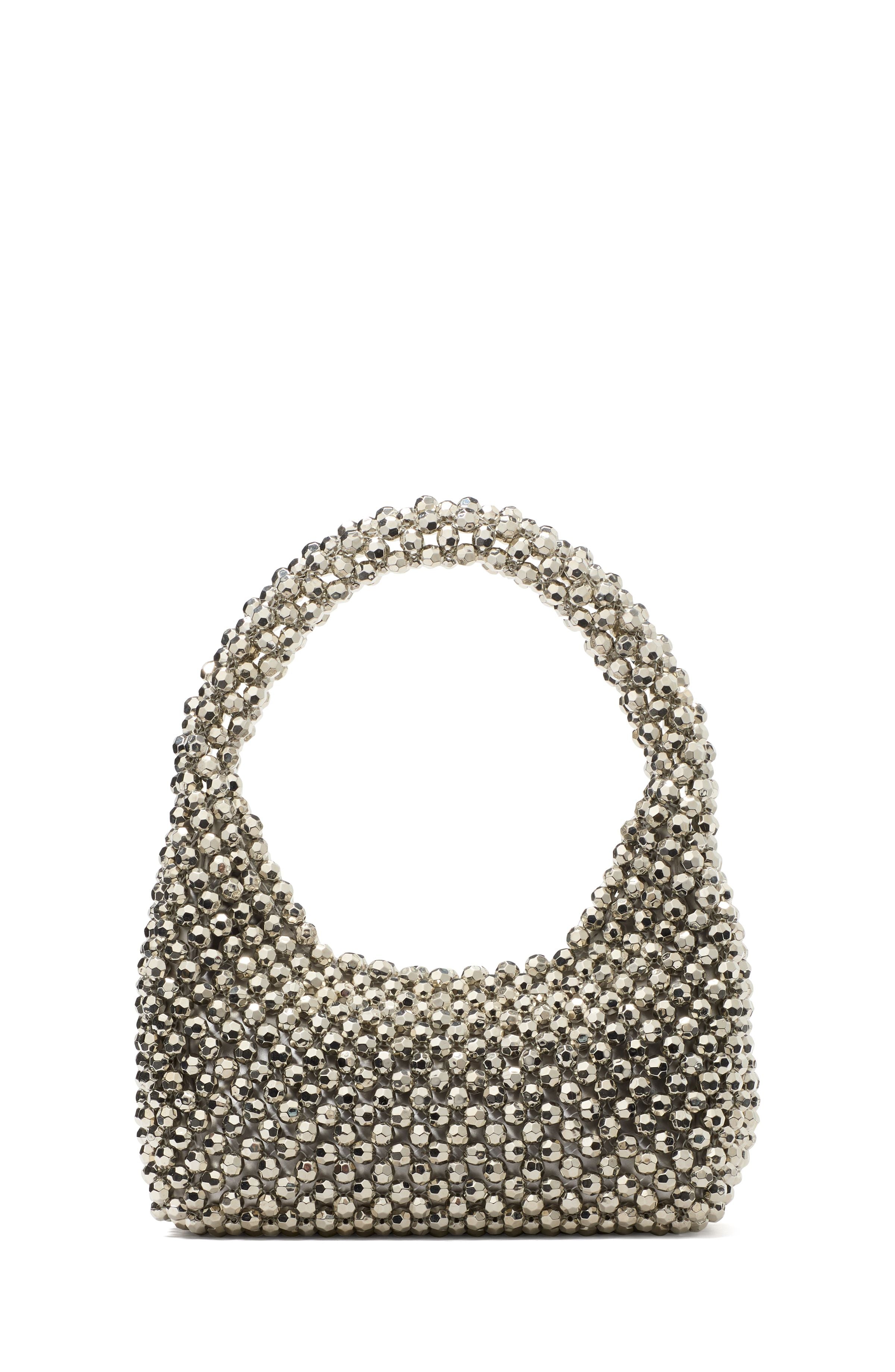 twirl beaded top-handle bag