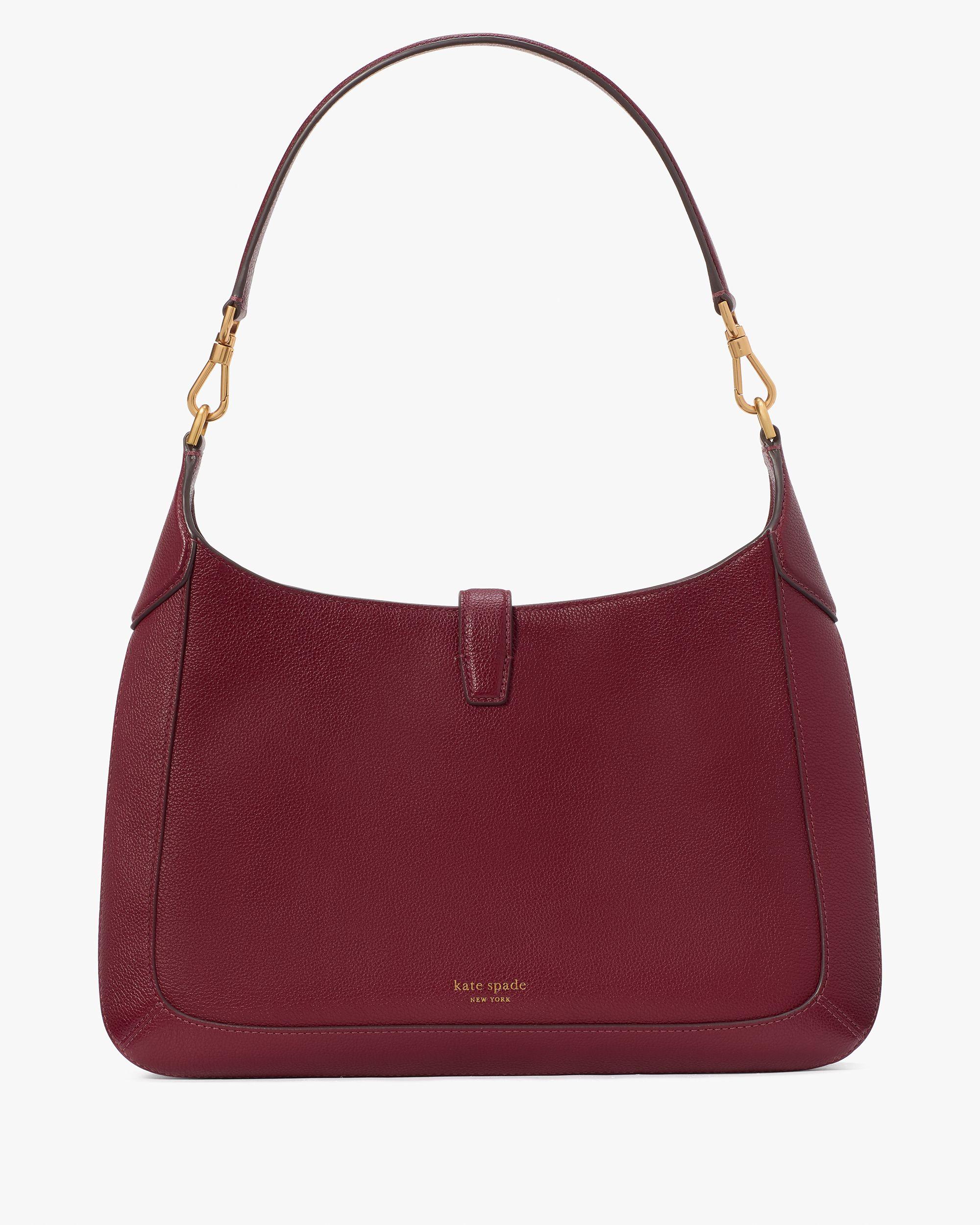 KI488-Deco Pebbled Leather & Suede Hobo Bag-Cherry Juice Multi