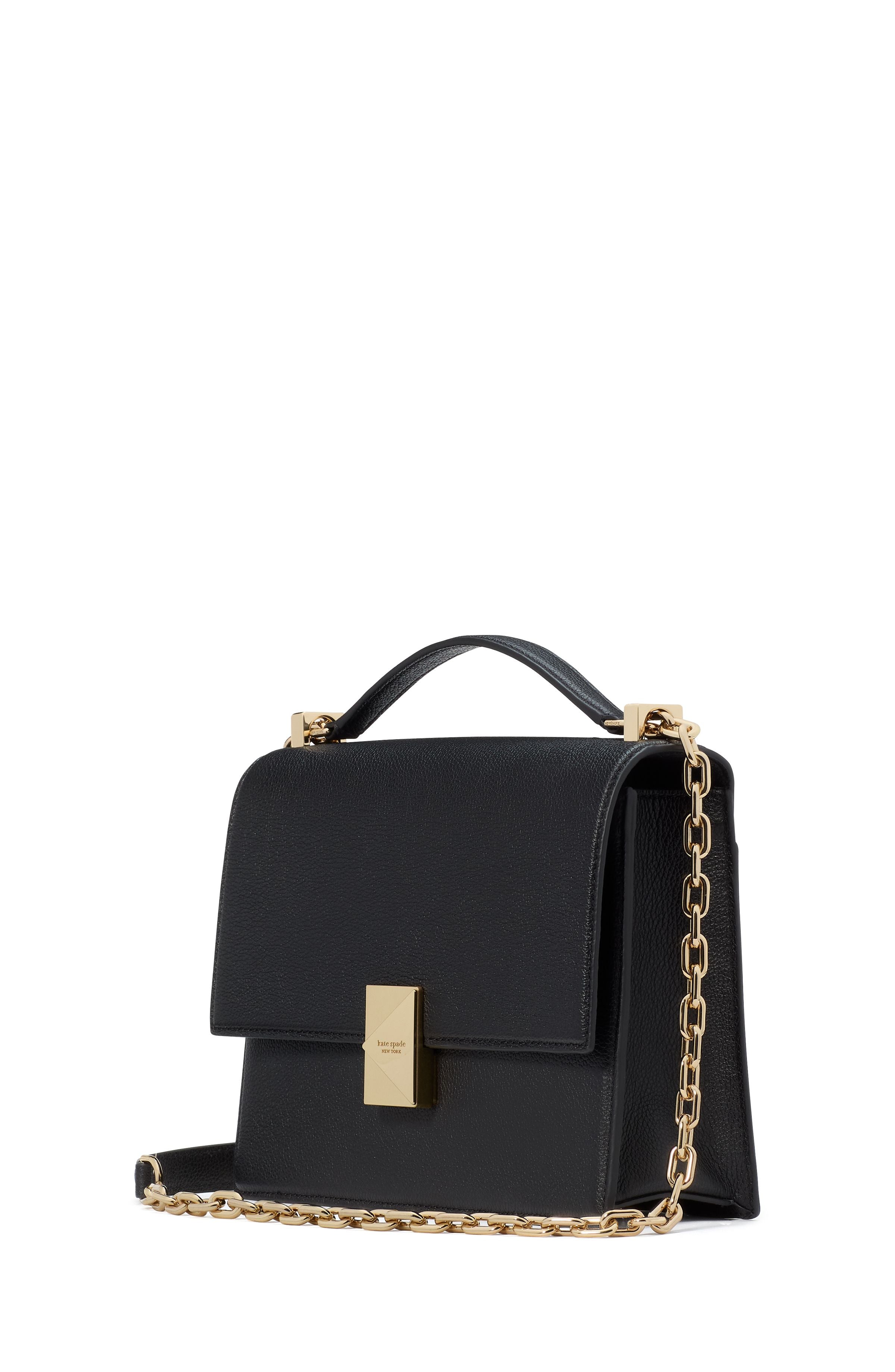 KI555-Deco Chain Shoulder Bag-Black