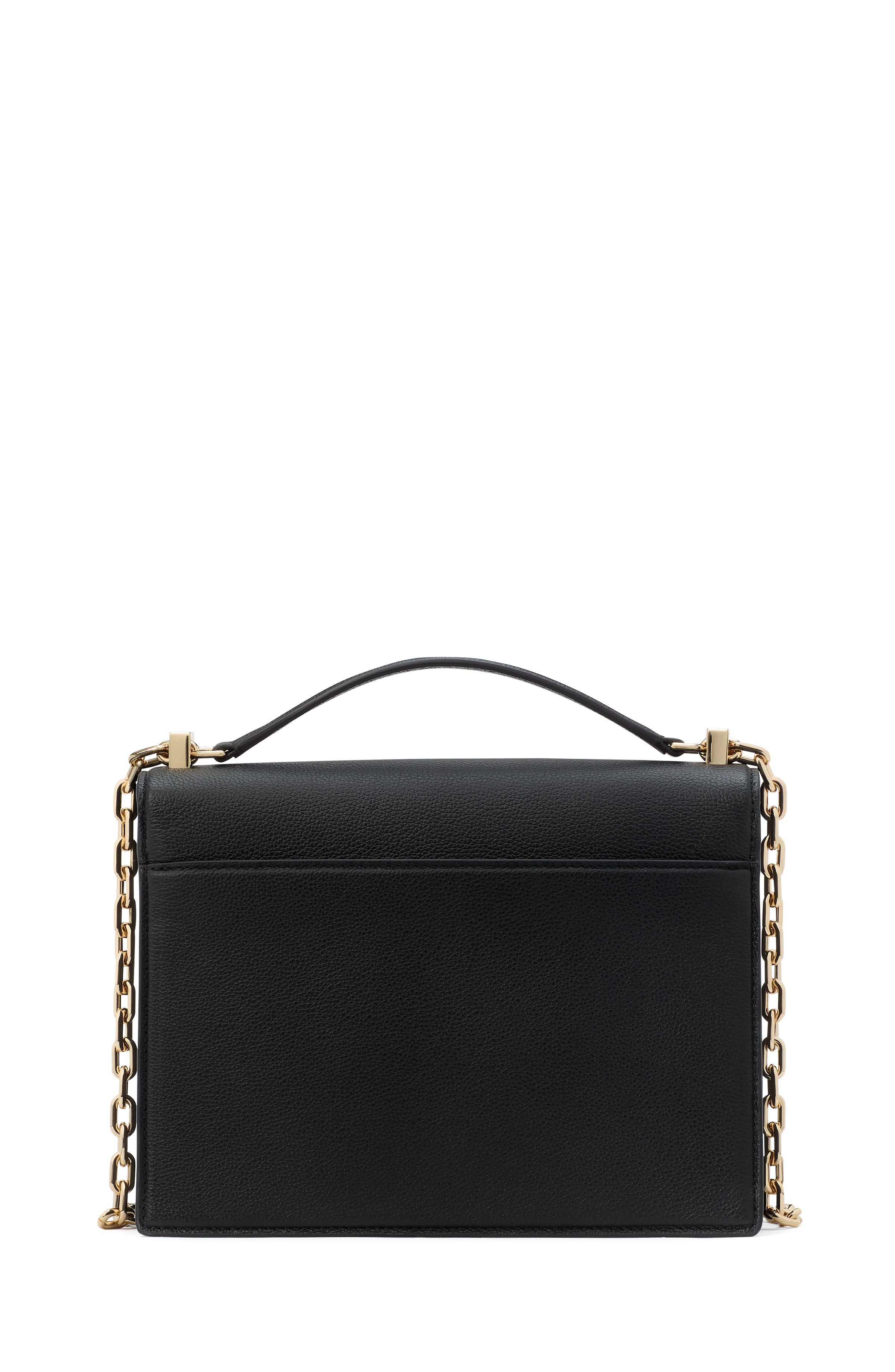 KI555-Deco Chain Shoulder Bag-Black