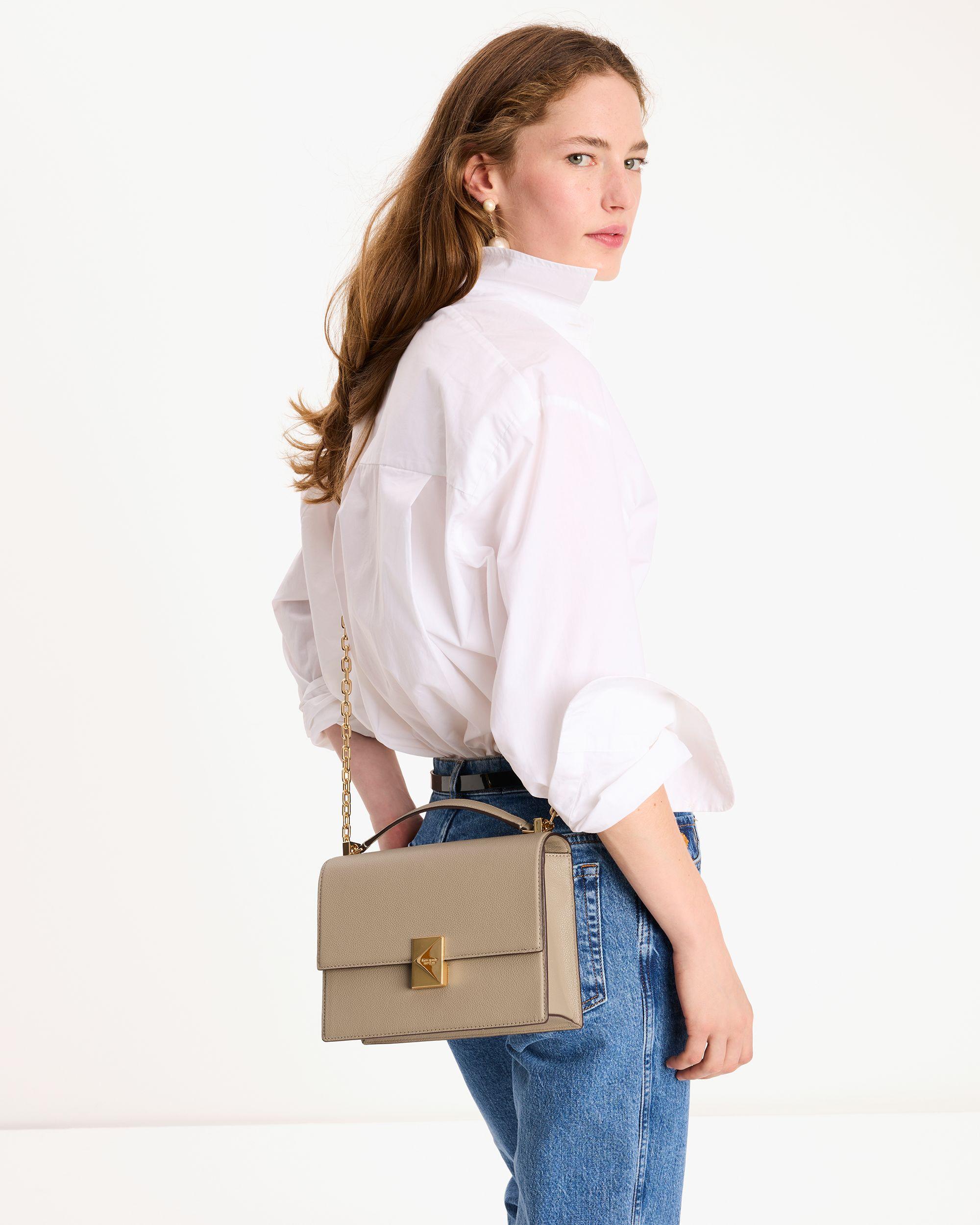 KI555-Deco Chain Shoulder Bag-Timeless Taupe