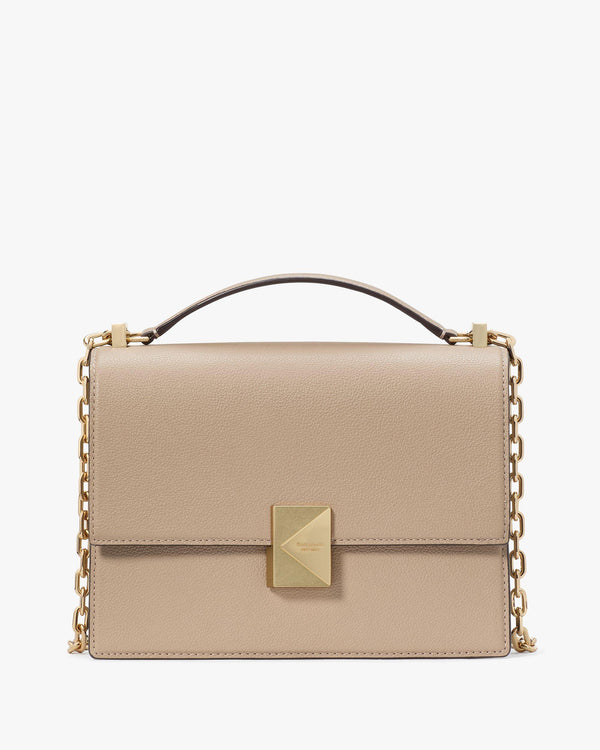 KI555-Deco Chain Shoulder Bag-Timeless Taupe