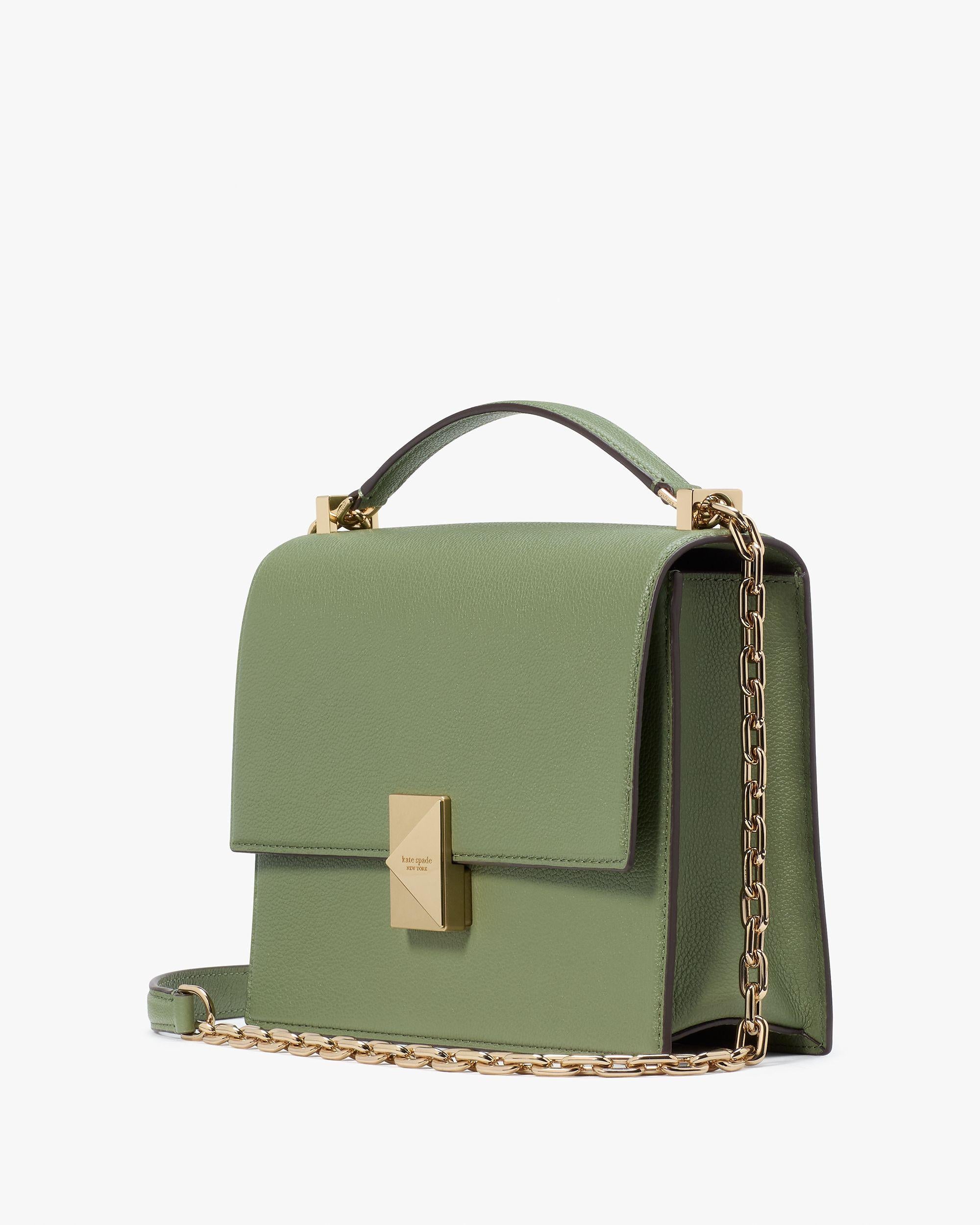 KI555-Deco Chain Shoulder Bag-Olive Leaf