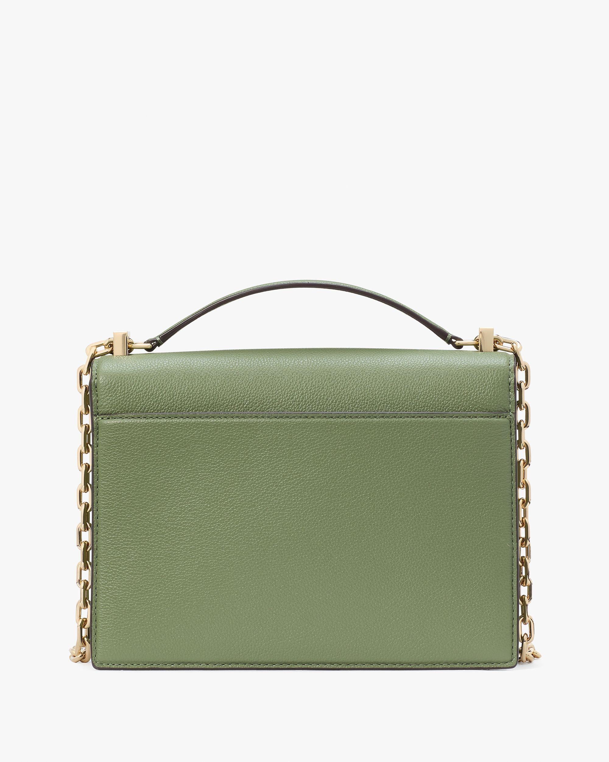 KI555-Deco Chain Shoulder Bag-Olive Leaf