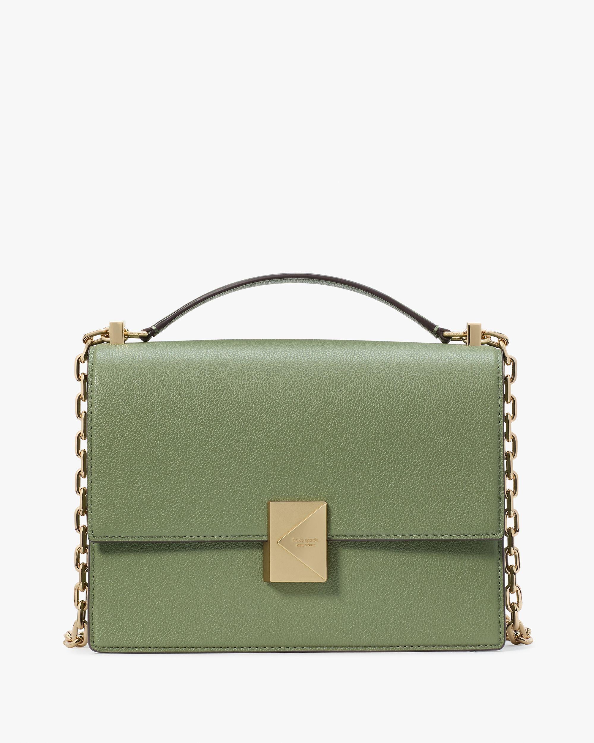 KI555-Deco Chain Shoulder Bag-Olive Leaf