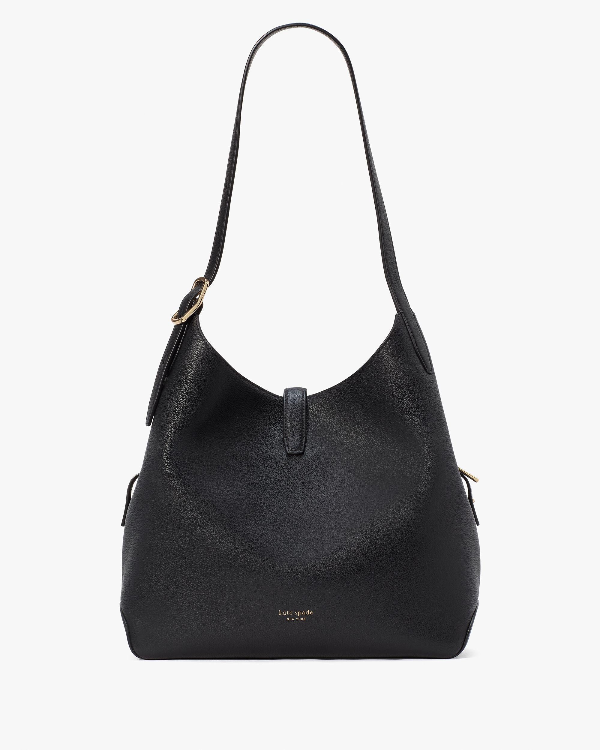 KI556-Deco Large Shoulder Bag-Black