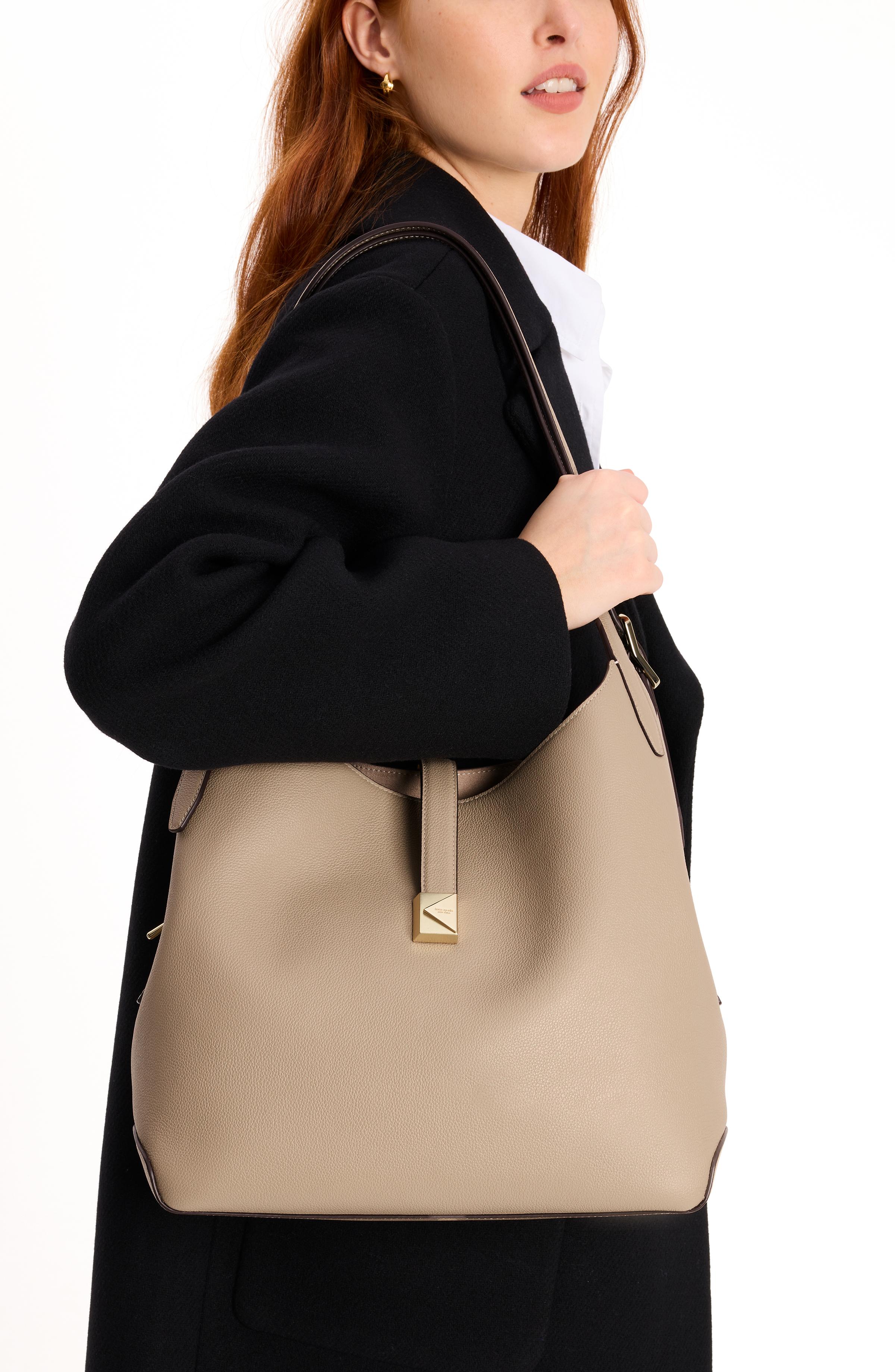 KI556-Deco Large Shoulder Bag-Timeless Taupe