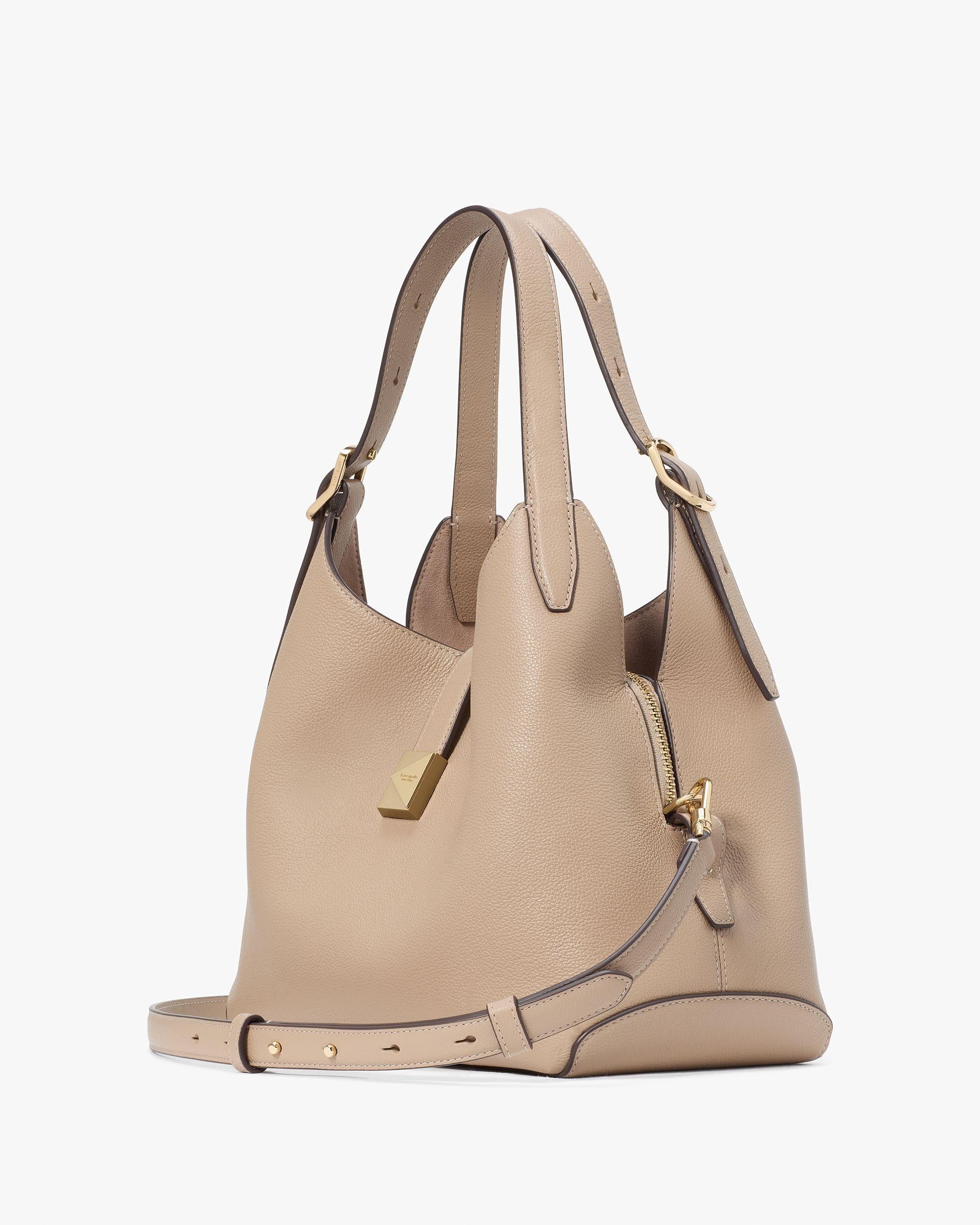 KI557-Deco Crossbody Tote-Timeless Taupe