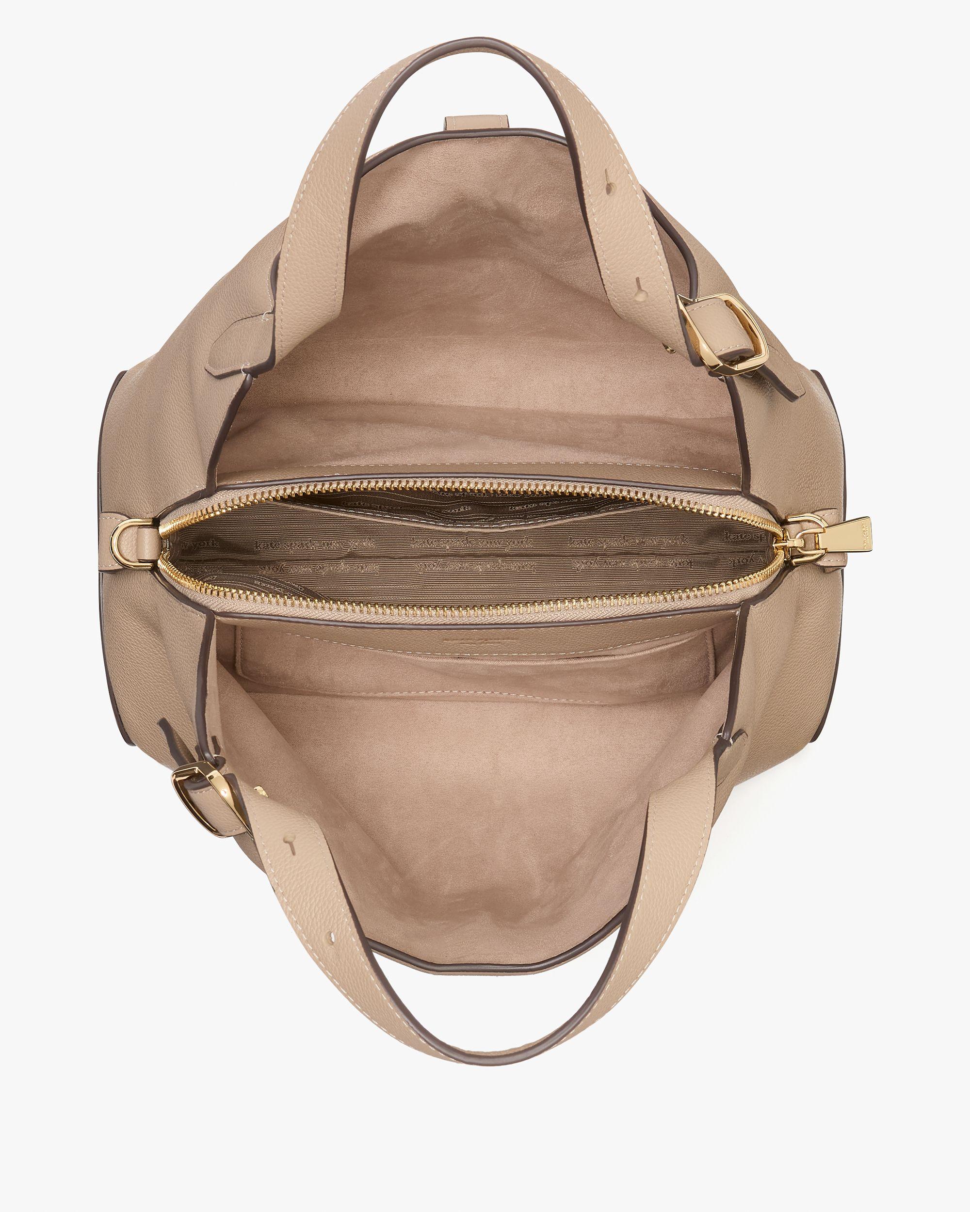 KI557-Deco Crossbody Tote-Timeless Taupe