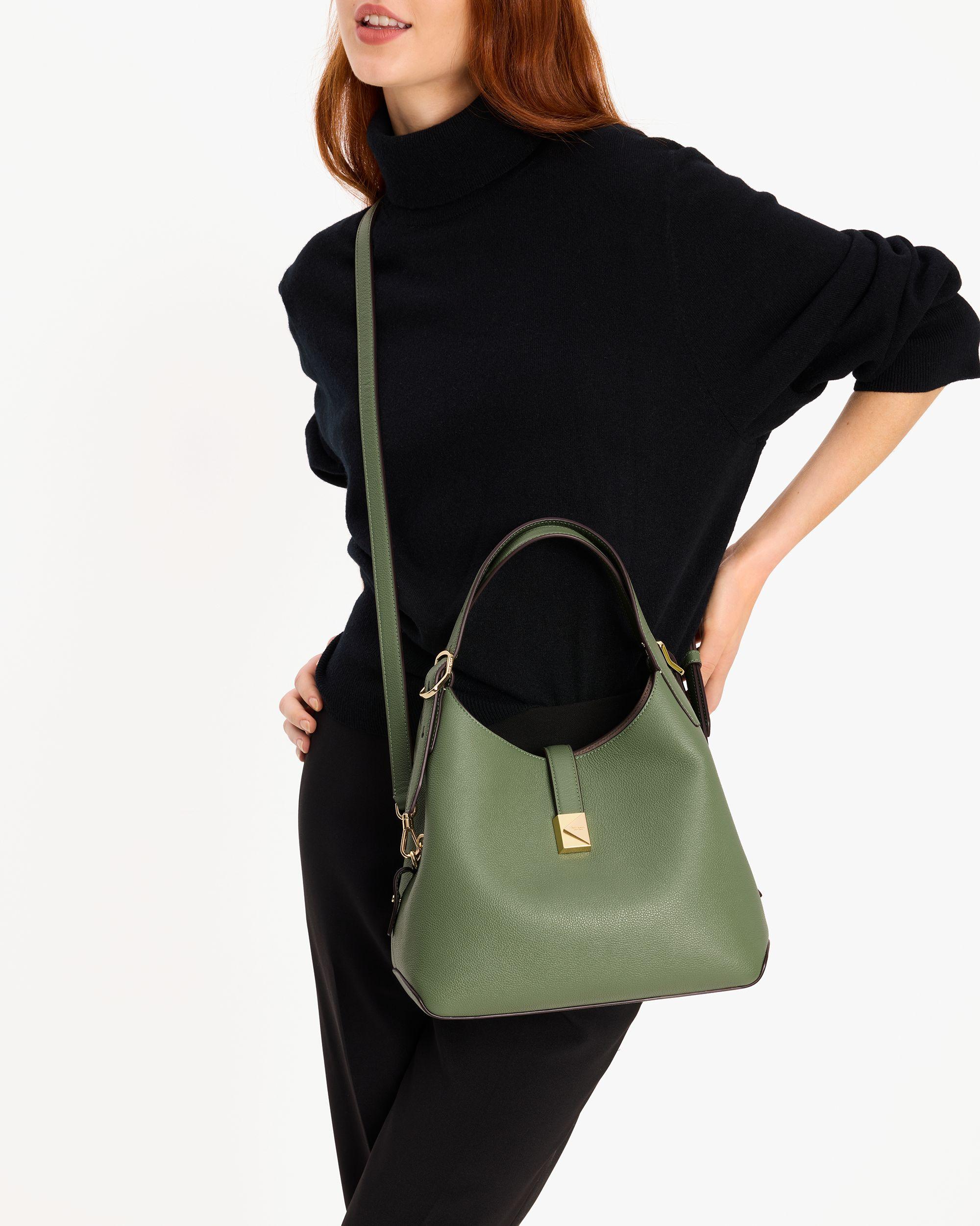 KI557-Deco Crossbody Tote-Olive Leaf