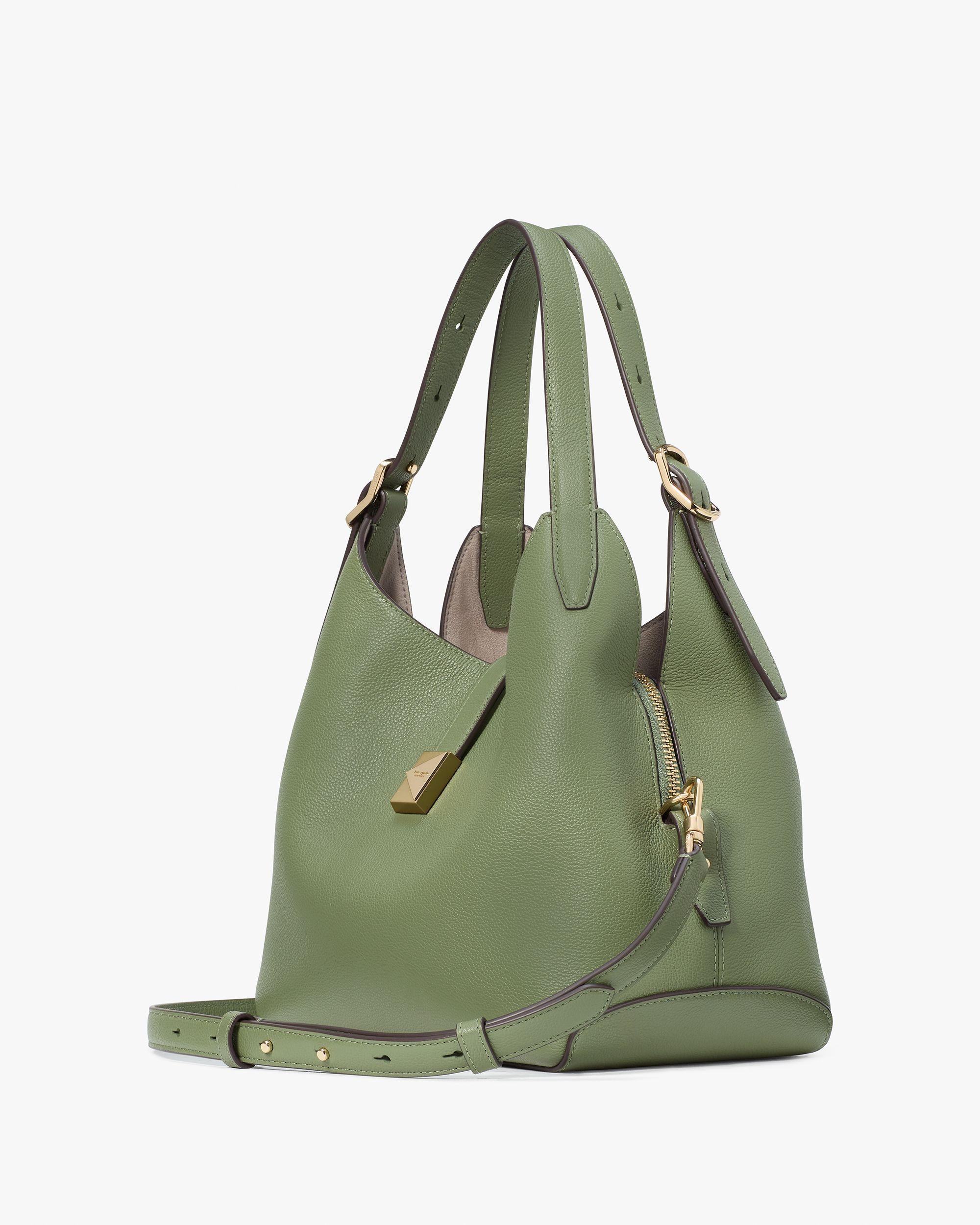 KI557-Deco Crossbody Tote-Olive Leaf